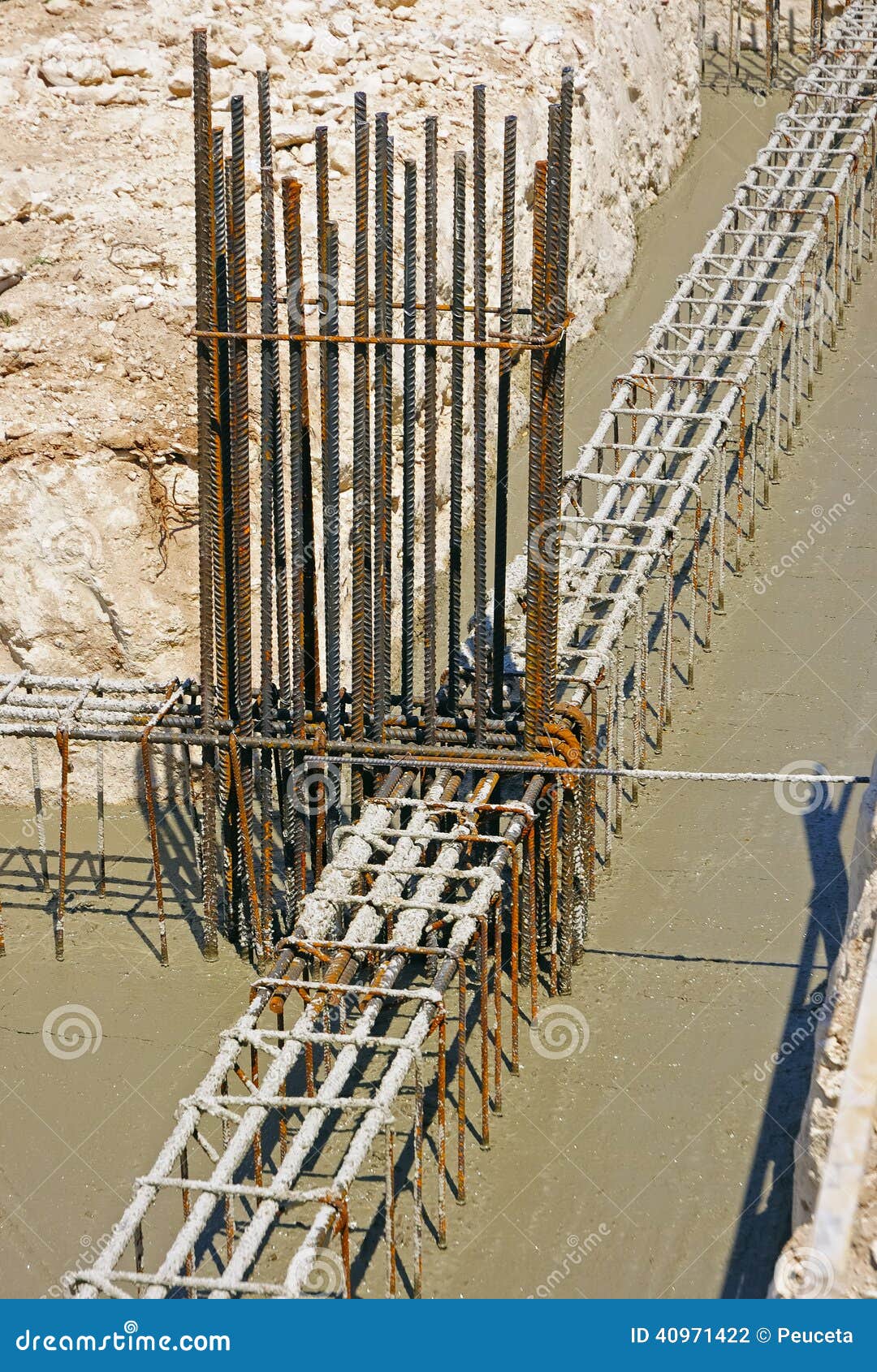 Foundation beams stock photo. Image of board, foundation 40971422