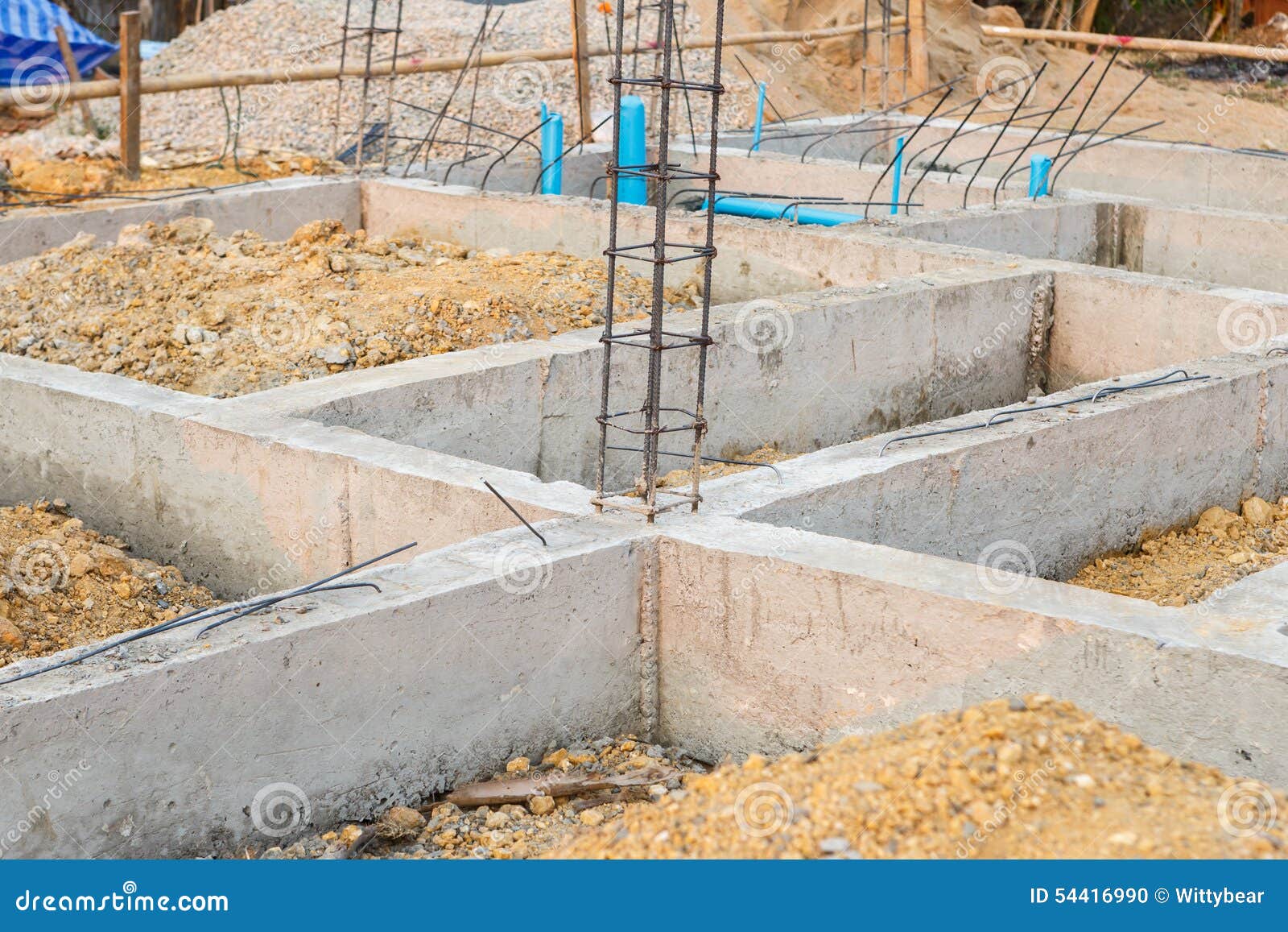 Foundation For House Building Stock Photo Image of 