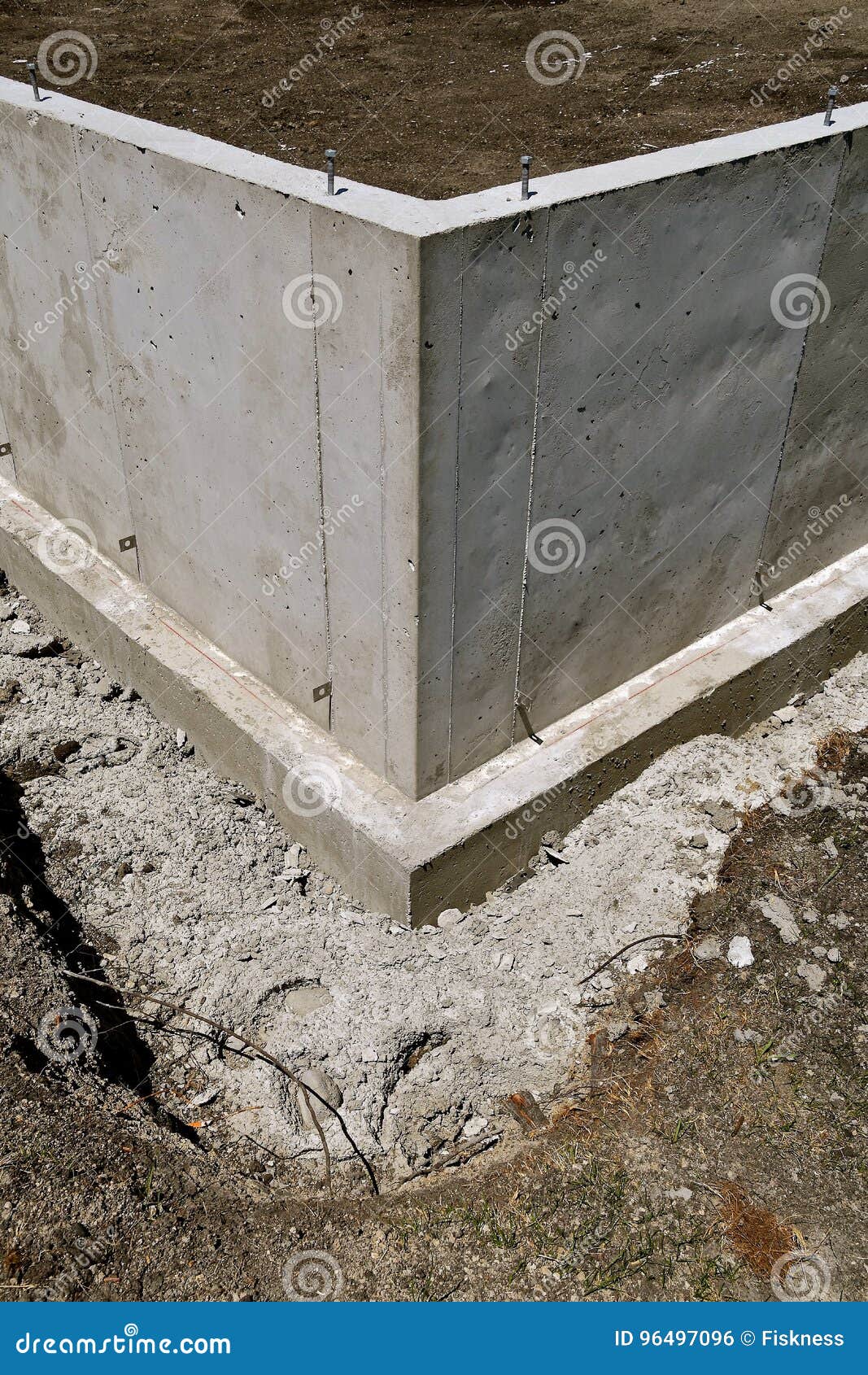 Foundation of a New Construction Project Stock Photo Image of