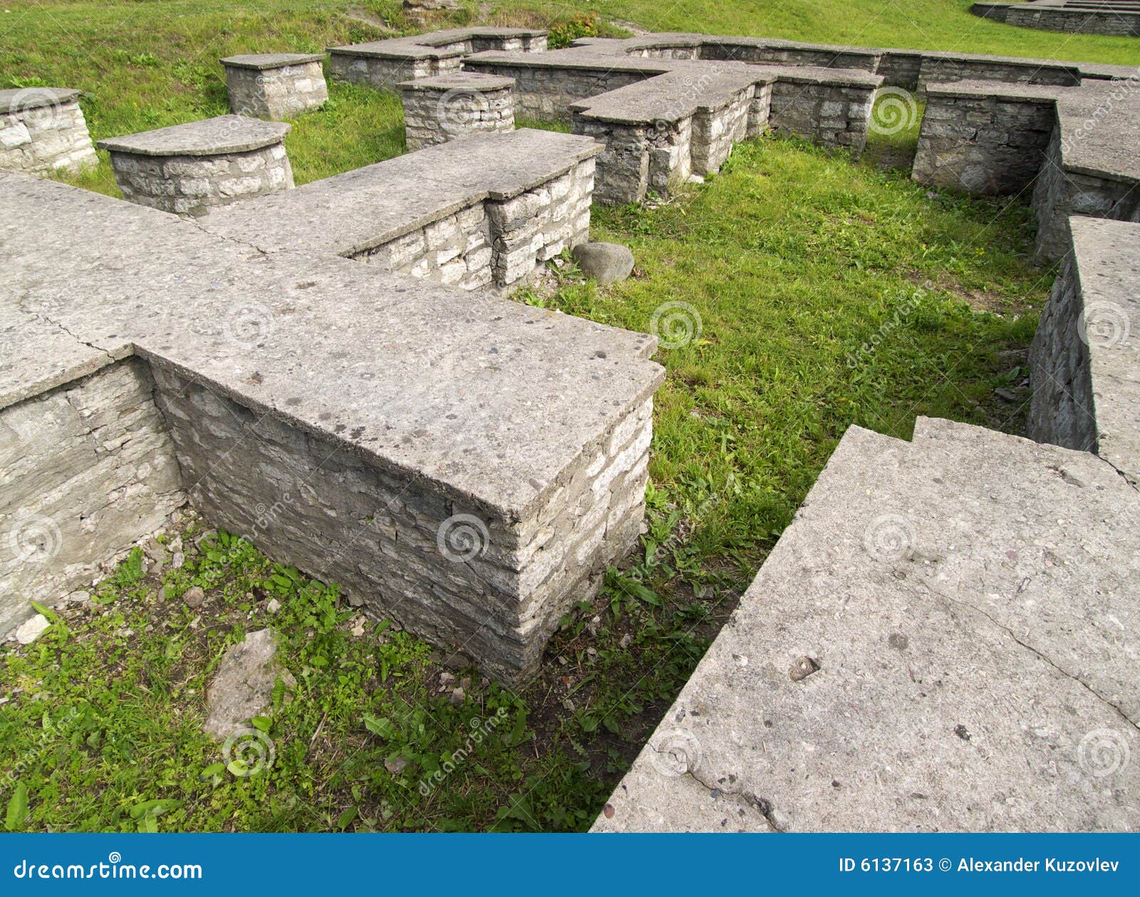 Foundation of old building stock image. Image of classic 6137163