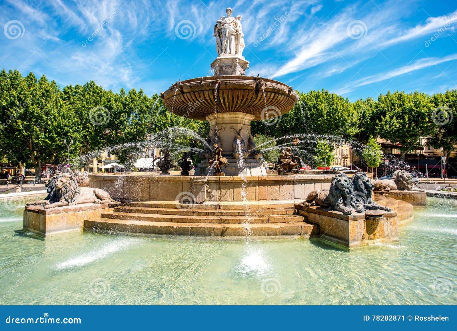 fountain in aix-en-provence