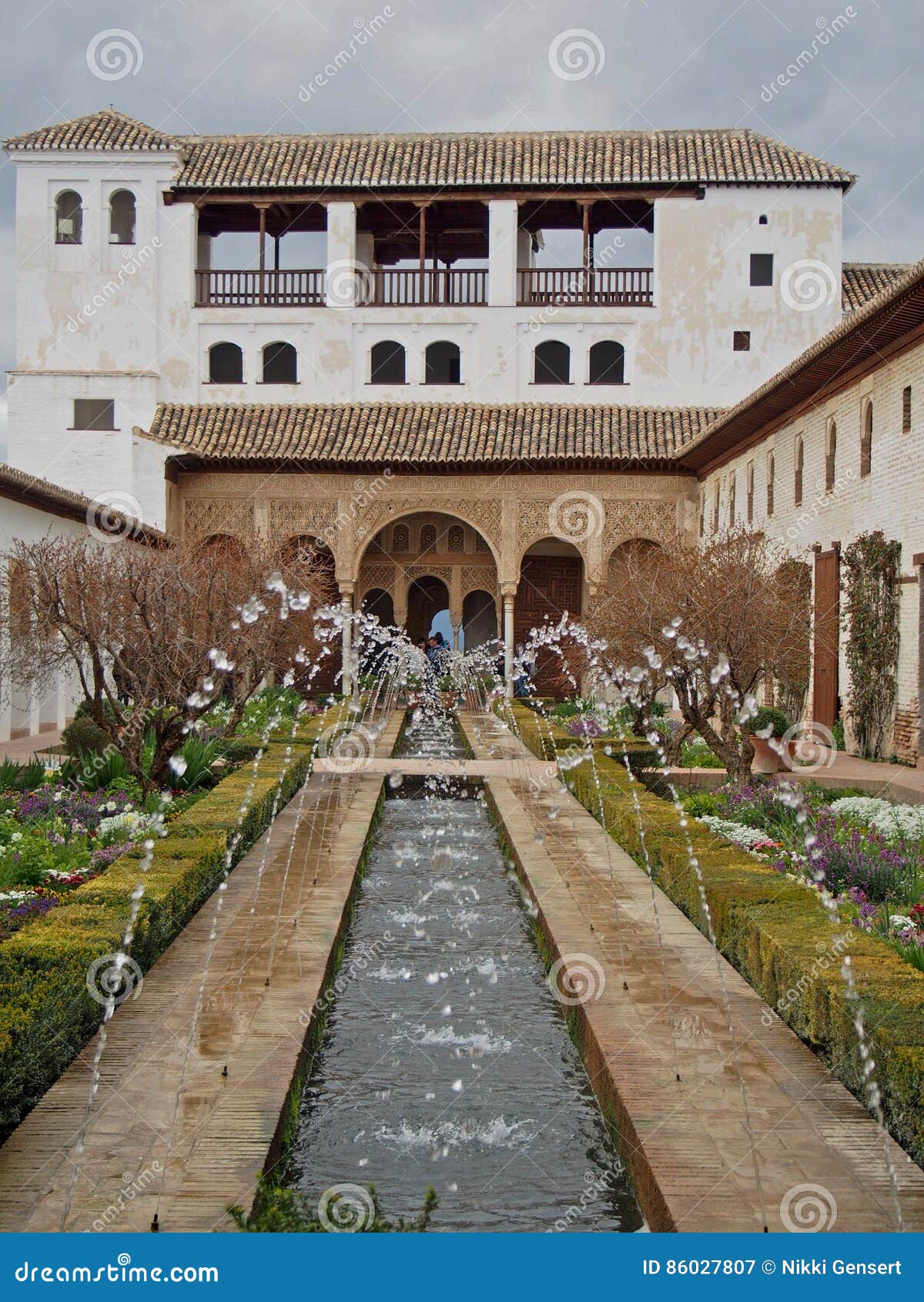 Fountain at Alhambra Granada Spain Stock Image Image of moorish