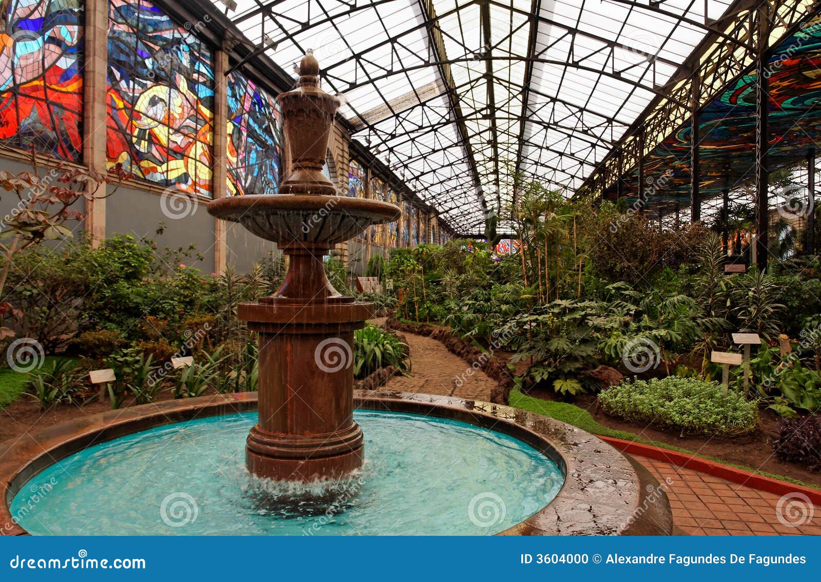 Fountain and Botanical Gardens Toluca Stock Photo Image of botanical