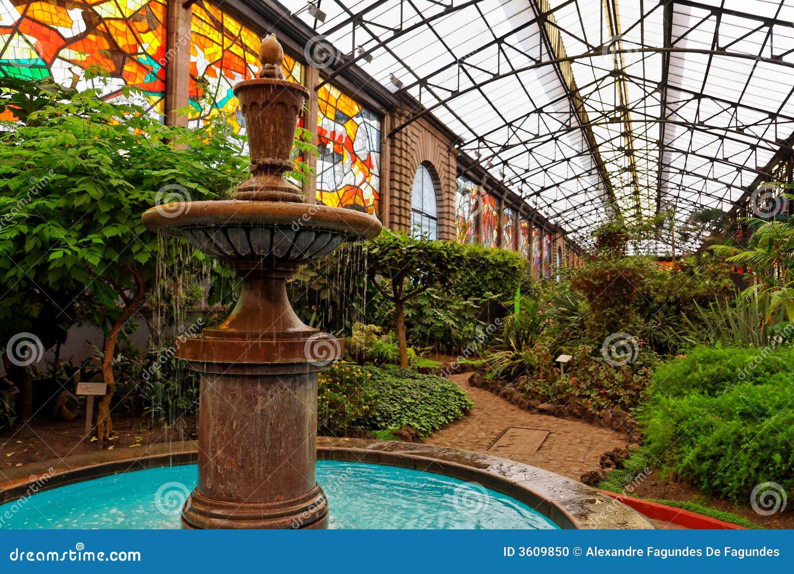 Fountain and Botanical Gardens Toluca Stock Photo Image of gardens