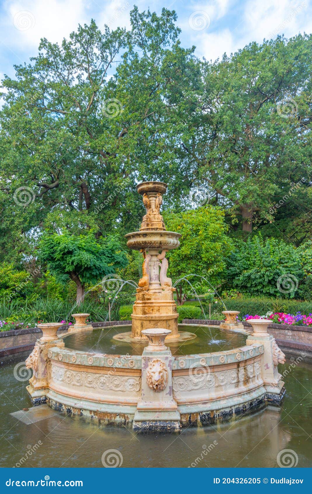 Fountain at City Park in Launceston, Australia Stock Image Image of