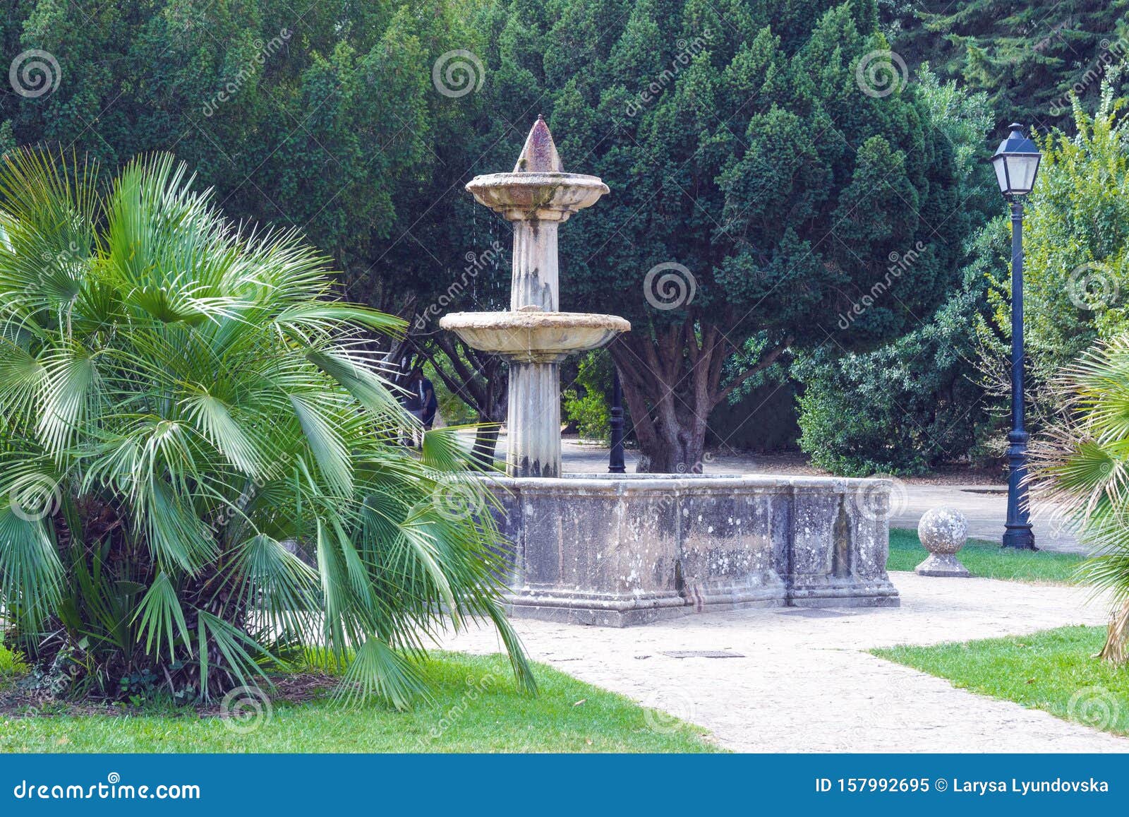 Fountain in the Courtyard of the Monastery of Santuari De Lluc