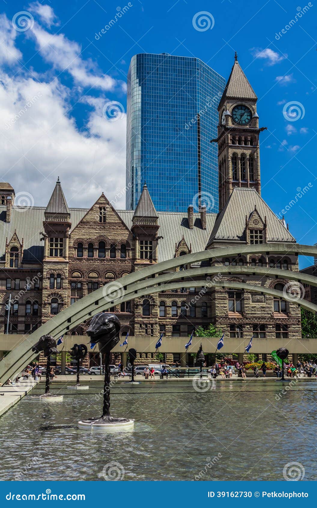 A fountain in downtown editorial image. Image of abstract 39162730