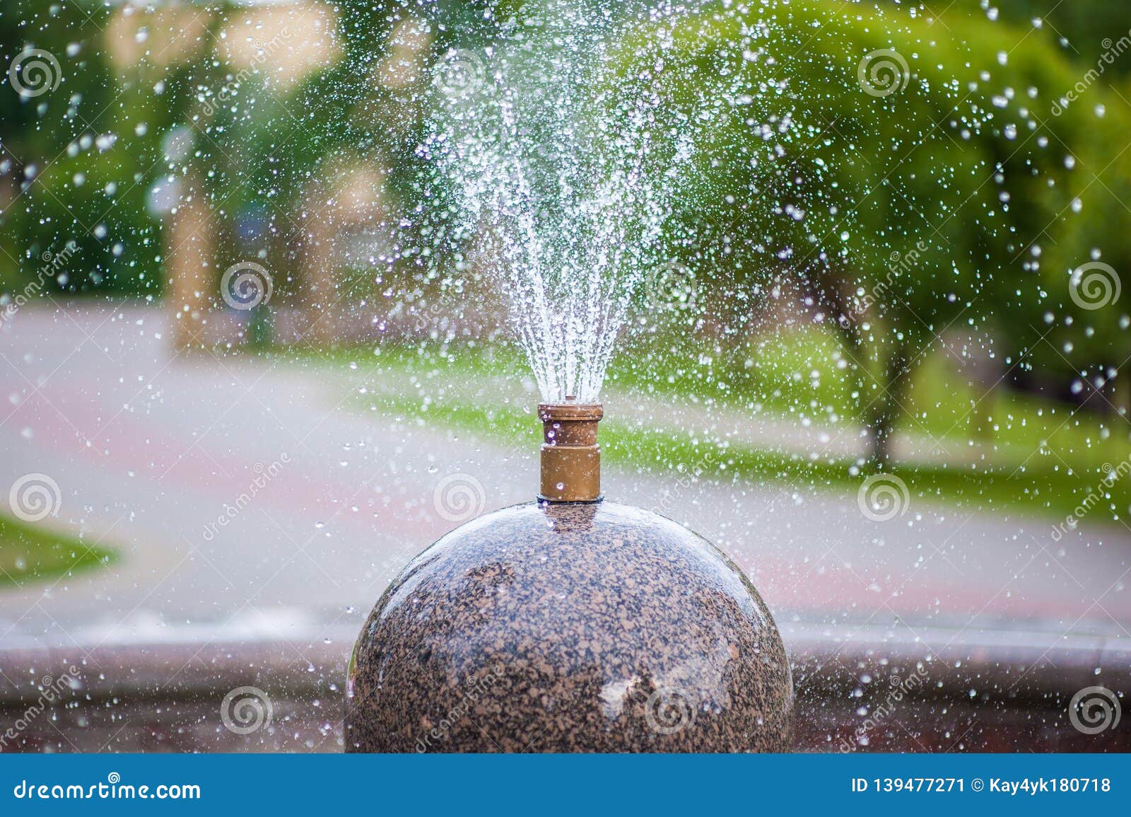 A Fountain in the Form of a Ball with Builtin Pipes, from Which Water