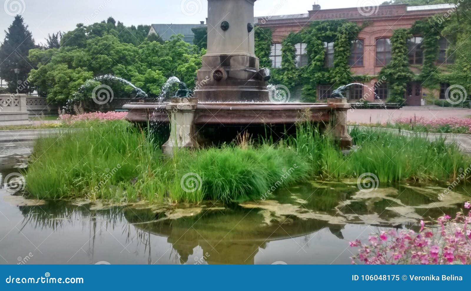 Fountain stock image. Image of university, lund, front 106048175