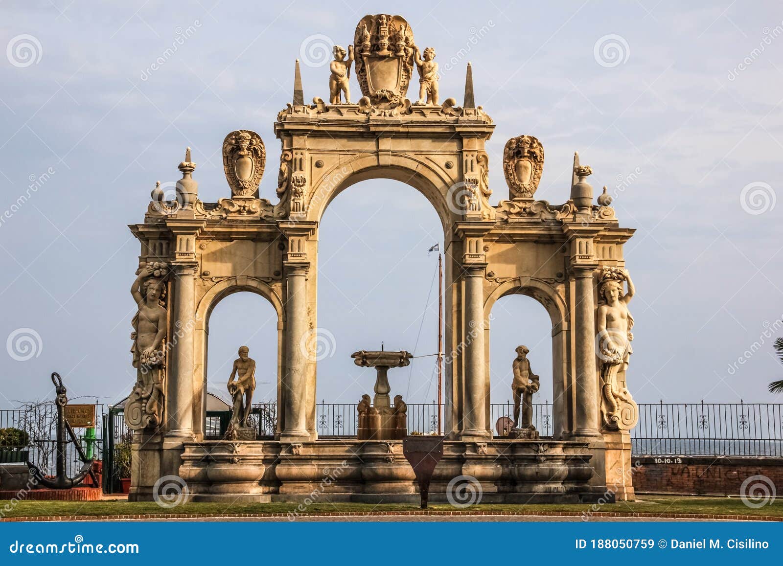 fontana del gigante. naples. italy