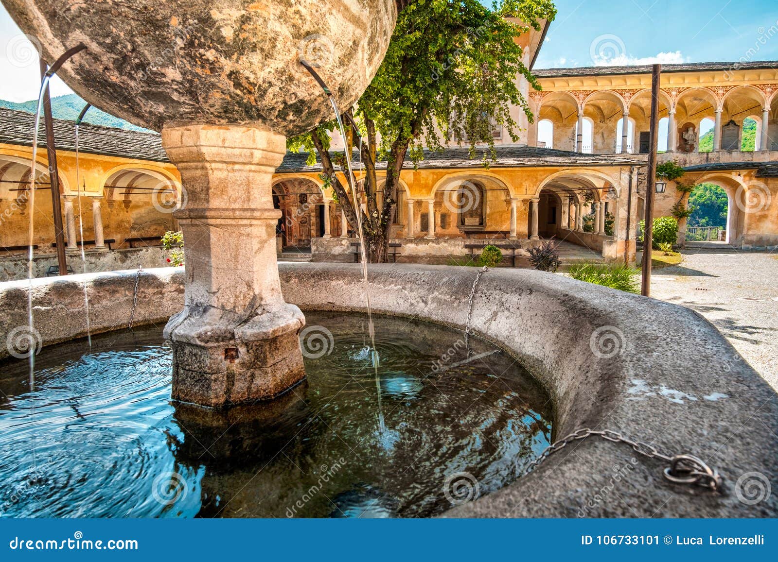 fountain gushing closeup quench thirsty water ancient architectu