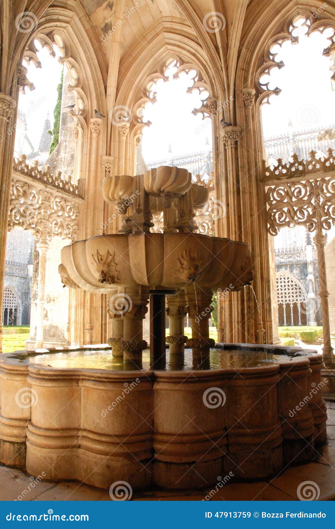 Fountain in the Monastery of Batalha Stock Image - Image of unesco