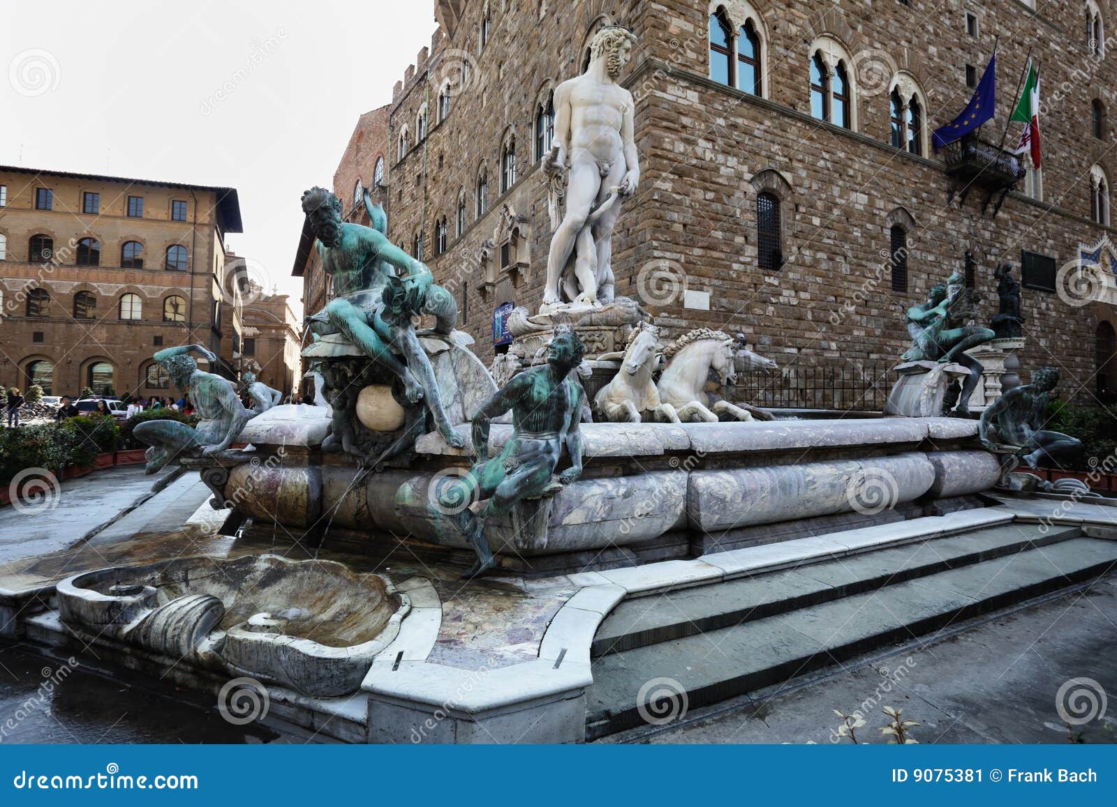 Fountain of Neptune, Florence, Italy Stock Image Image of muscle