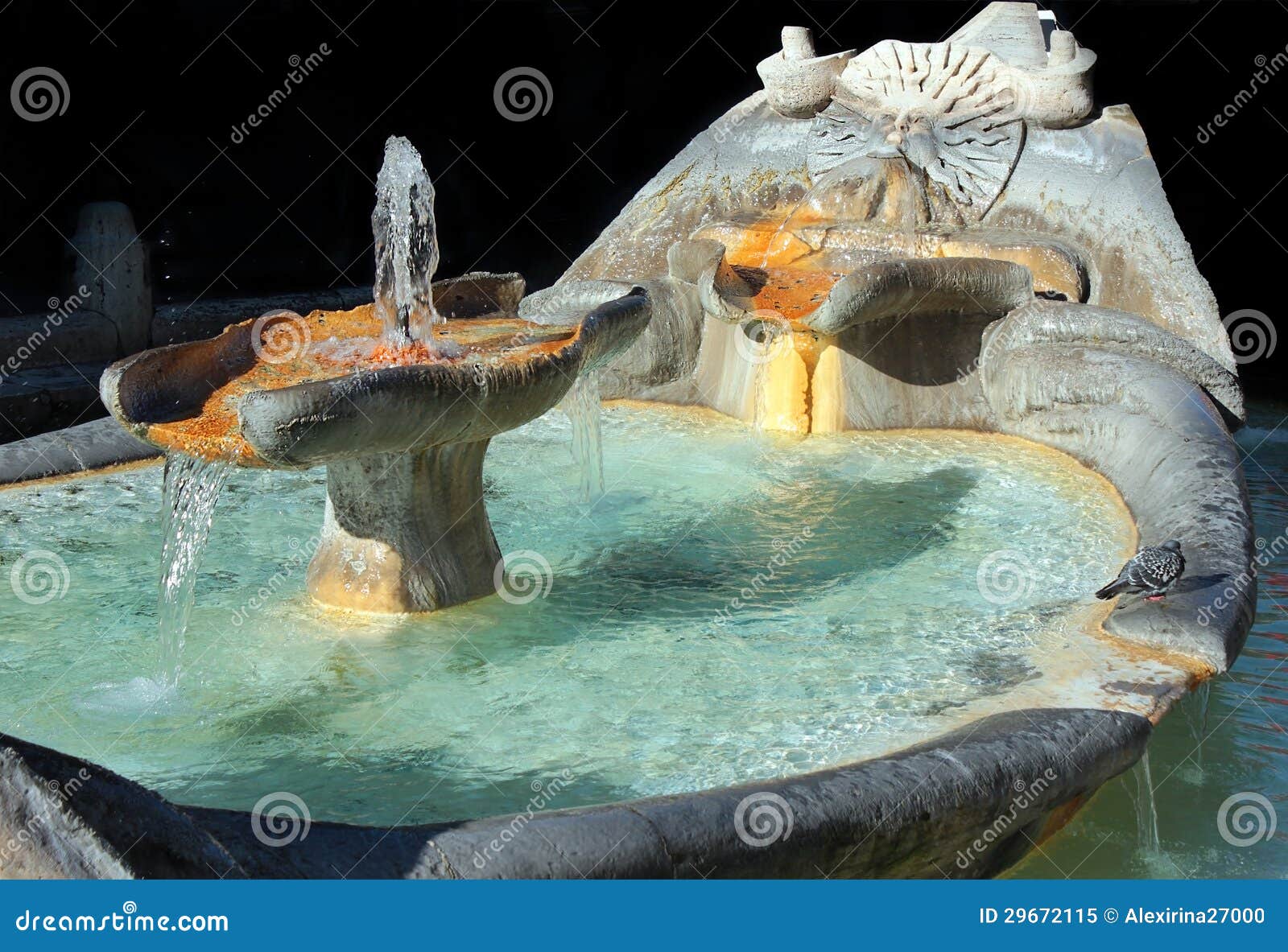 Fountain Old Boat by Pietro Bernini in Rome Stock Image Image of