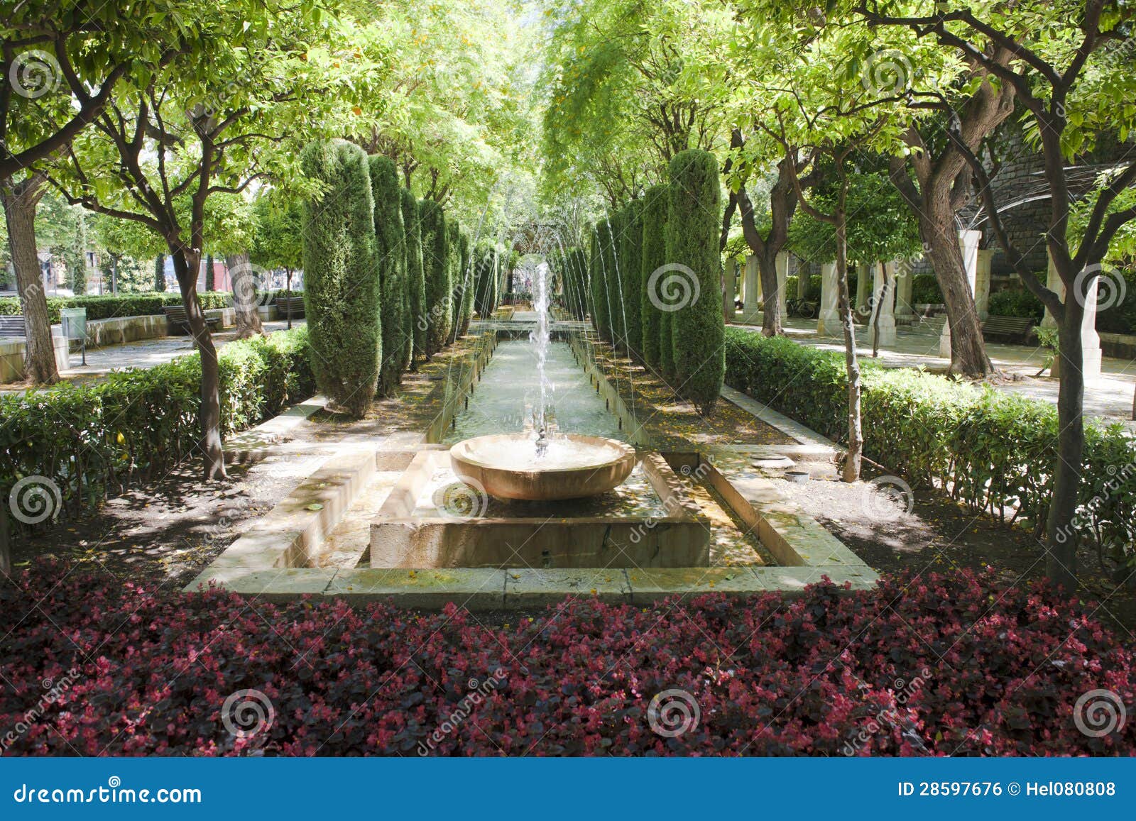 fountain in palma de majorca - mallorca. hort del rei gardens