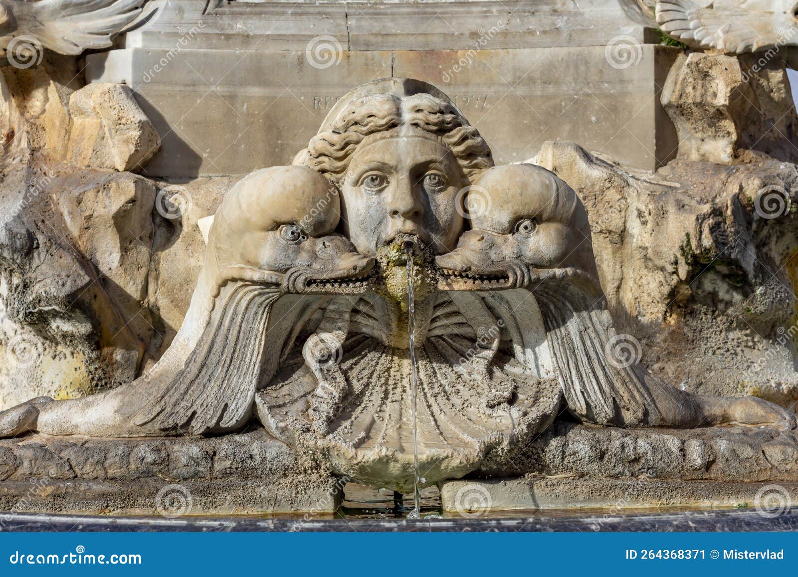 Fountain of the Pantheon Sculptures, Rome, Italy Stock Image Image of
