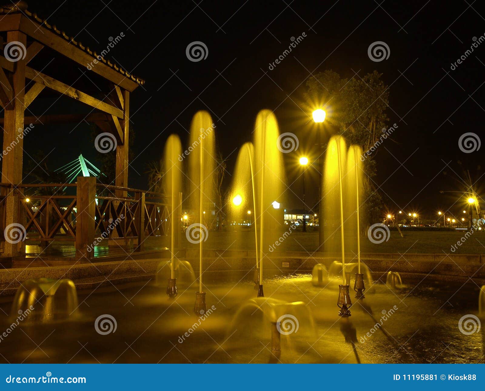 Fountain in park stock image. Image of natural, scene 11195881