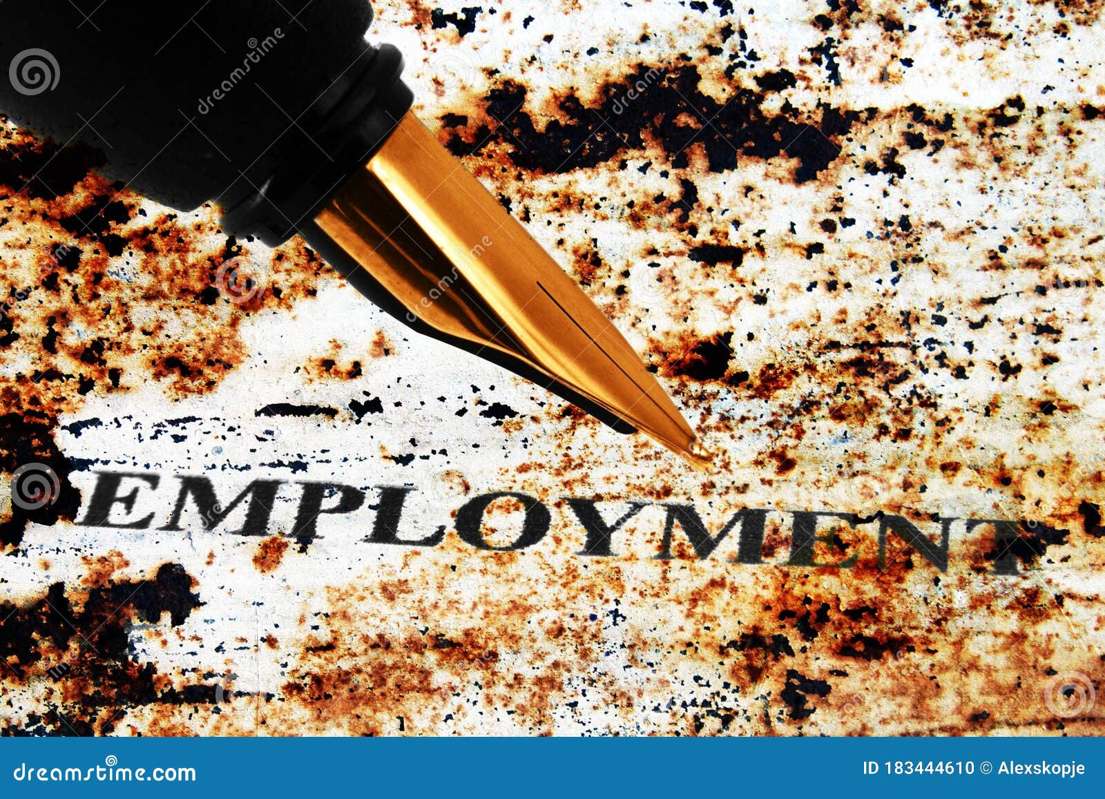 Fountain pen on employment stock photo. Image of agreement 183444610