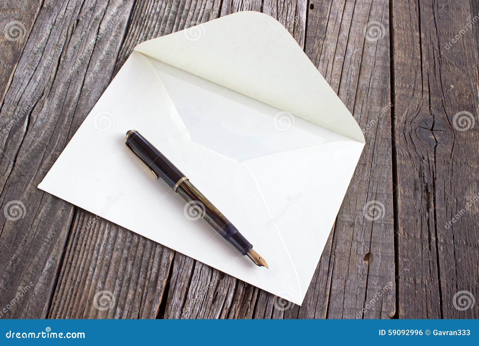 Fountain pen and letter stock photo. Image of blank, education 59092996