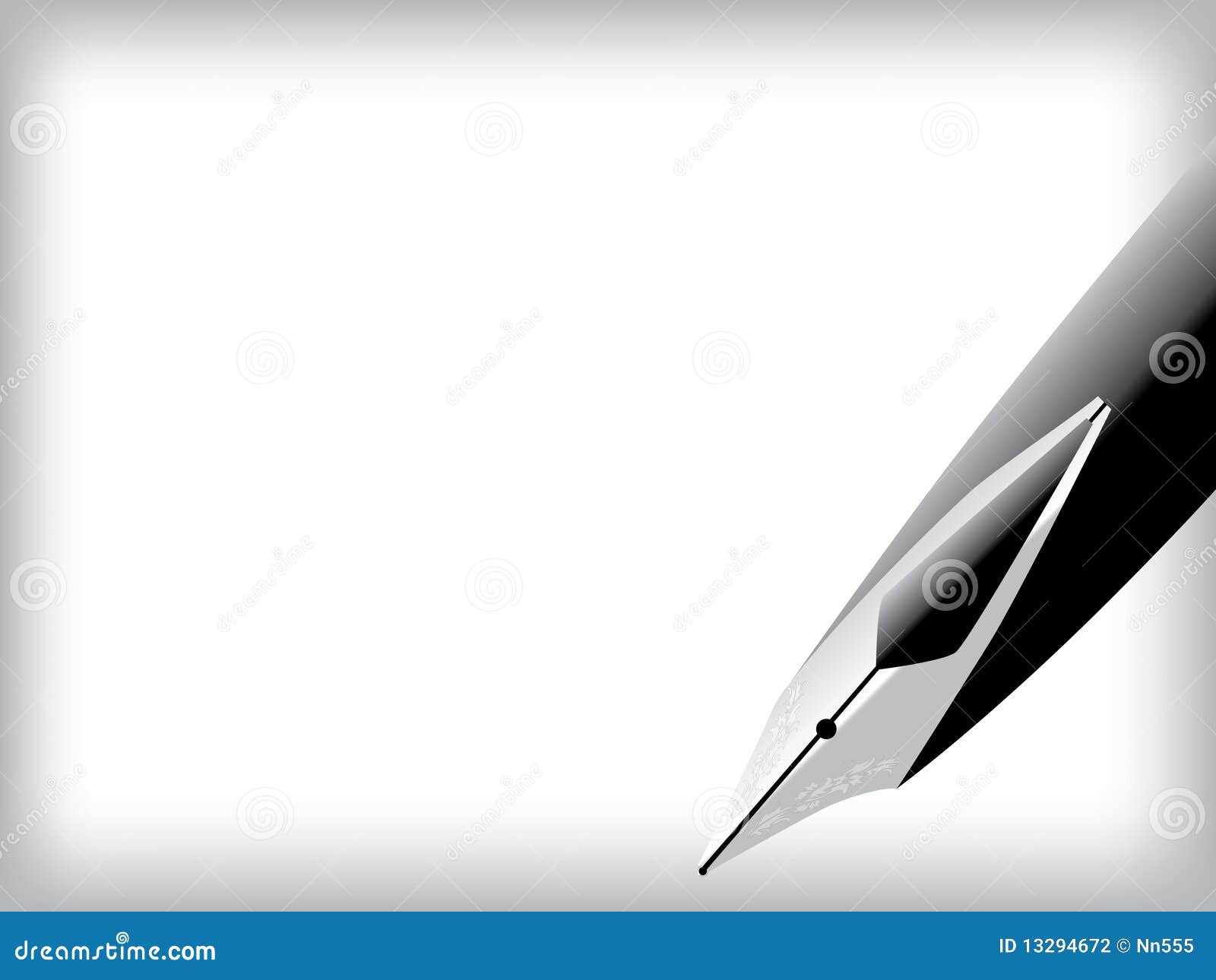 Fountain pen and paper stock vector. Illustration of luxury 13294672