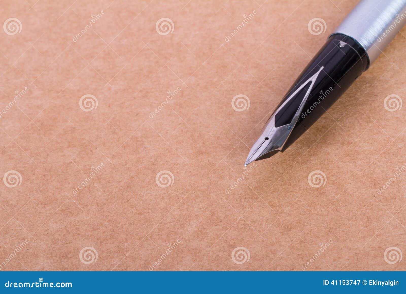 Fountain Pen on Paper stock image. Image of detail, macro 41153747