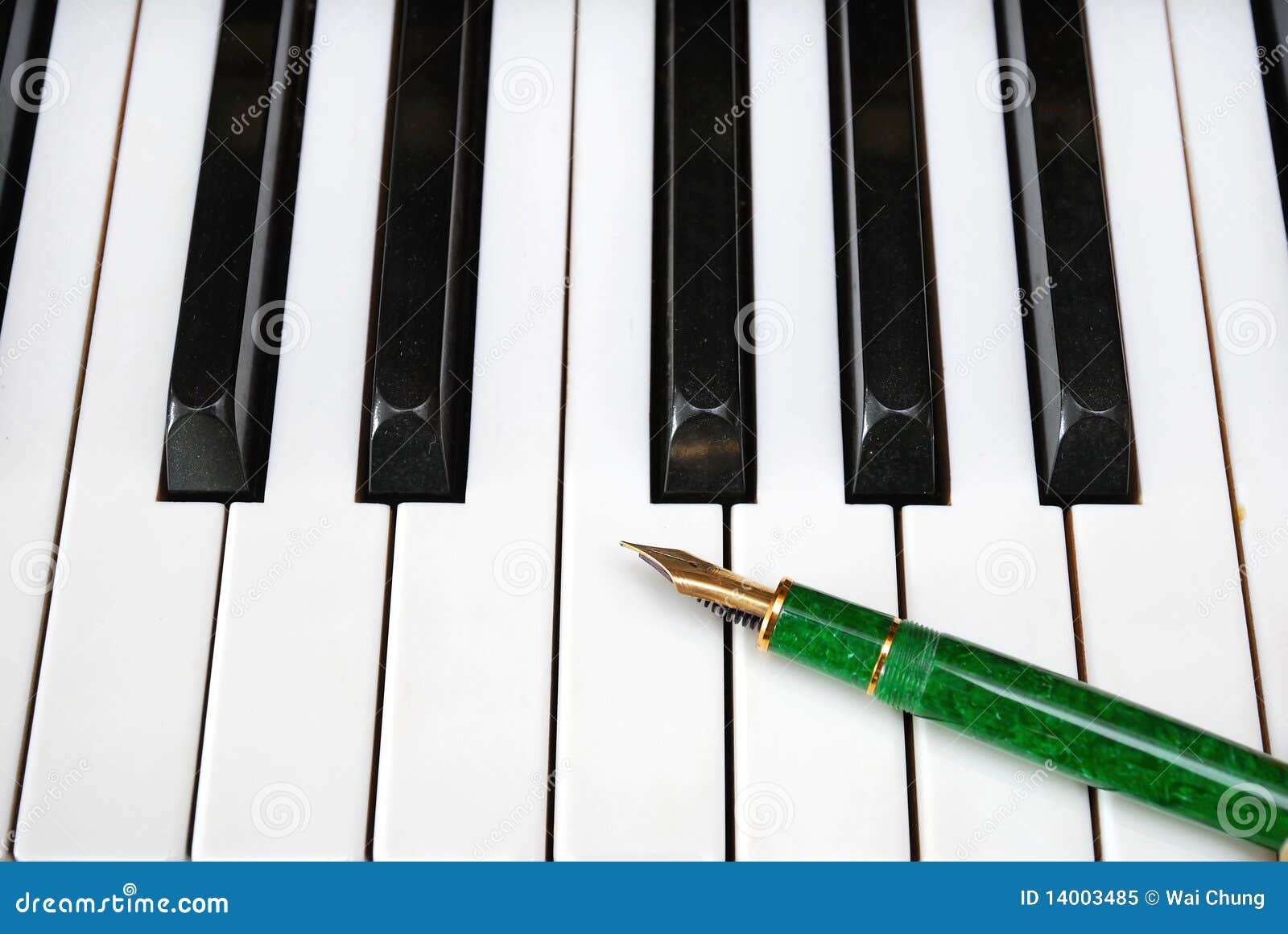 Fountain Pen on a Piano Keyboard Stock Image Image of fountain, beat