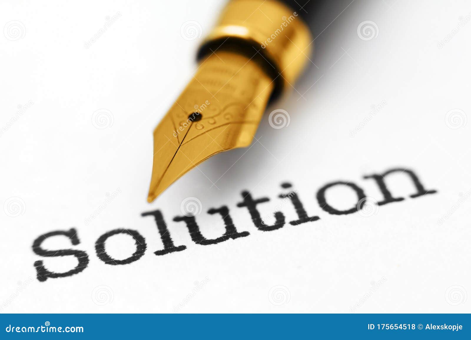 Fountain pen on solution stock photo. Image of innovation 175654518