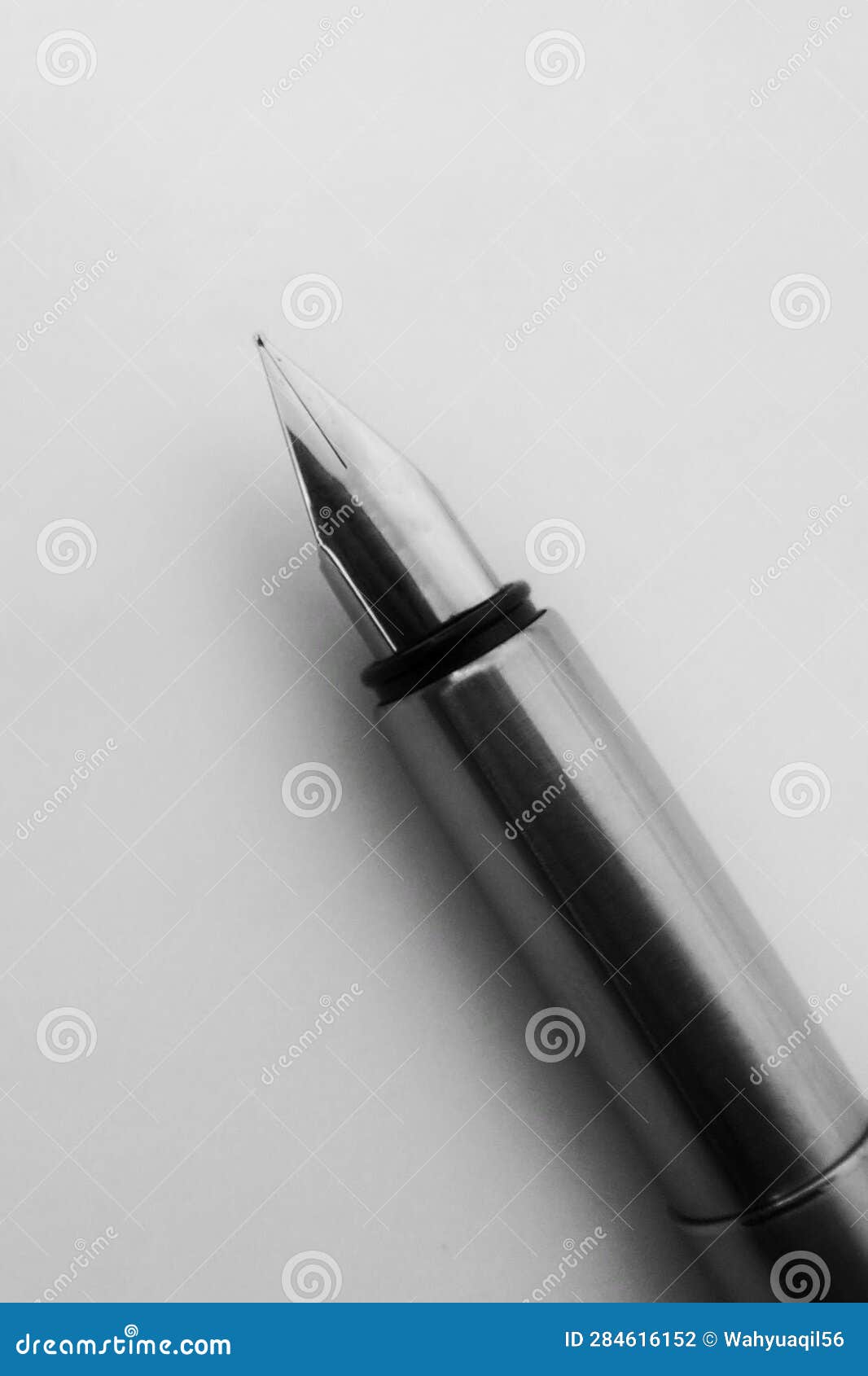 A Fountain Pen on White Paper Stock Photo Image of signature