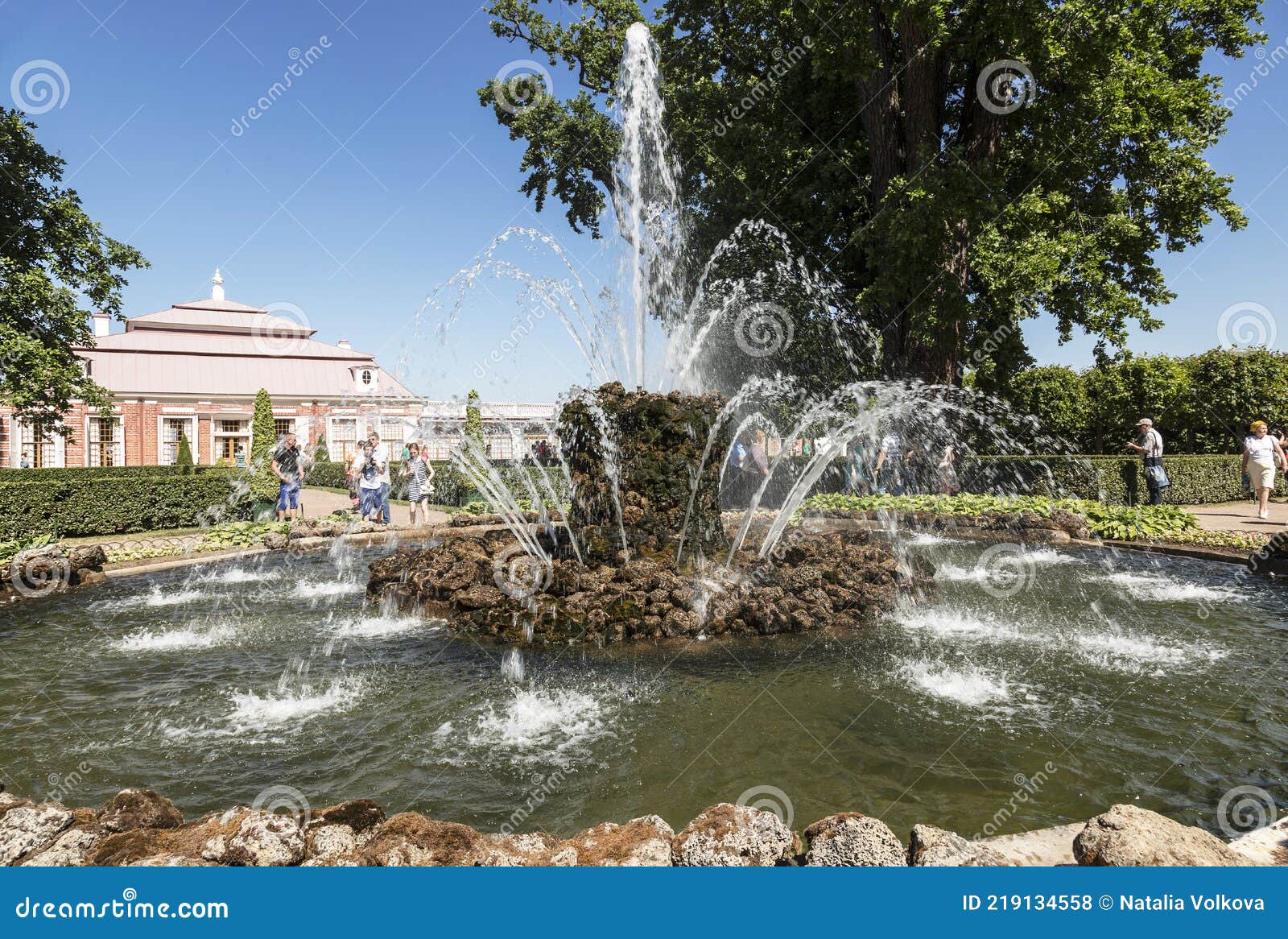 The Fountain Sheaf In The Garden Of The Monplaisir Palace Lower Park Museum Reserve Peterhof