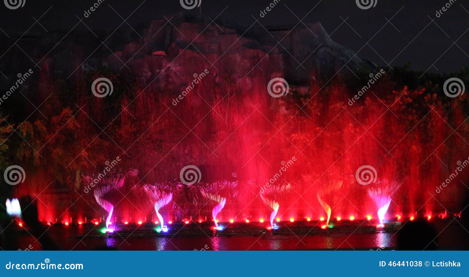 Fountain show stock photo. Image of magic, asia, color 46441038