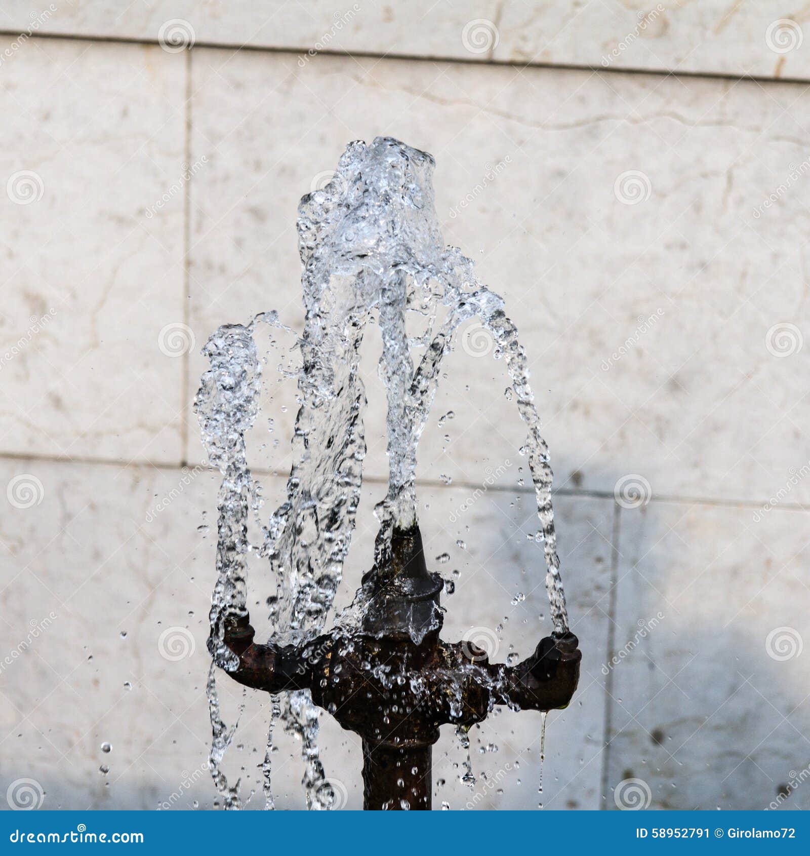 Fountain stock image. Image of splashing, flow, clean 58952791