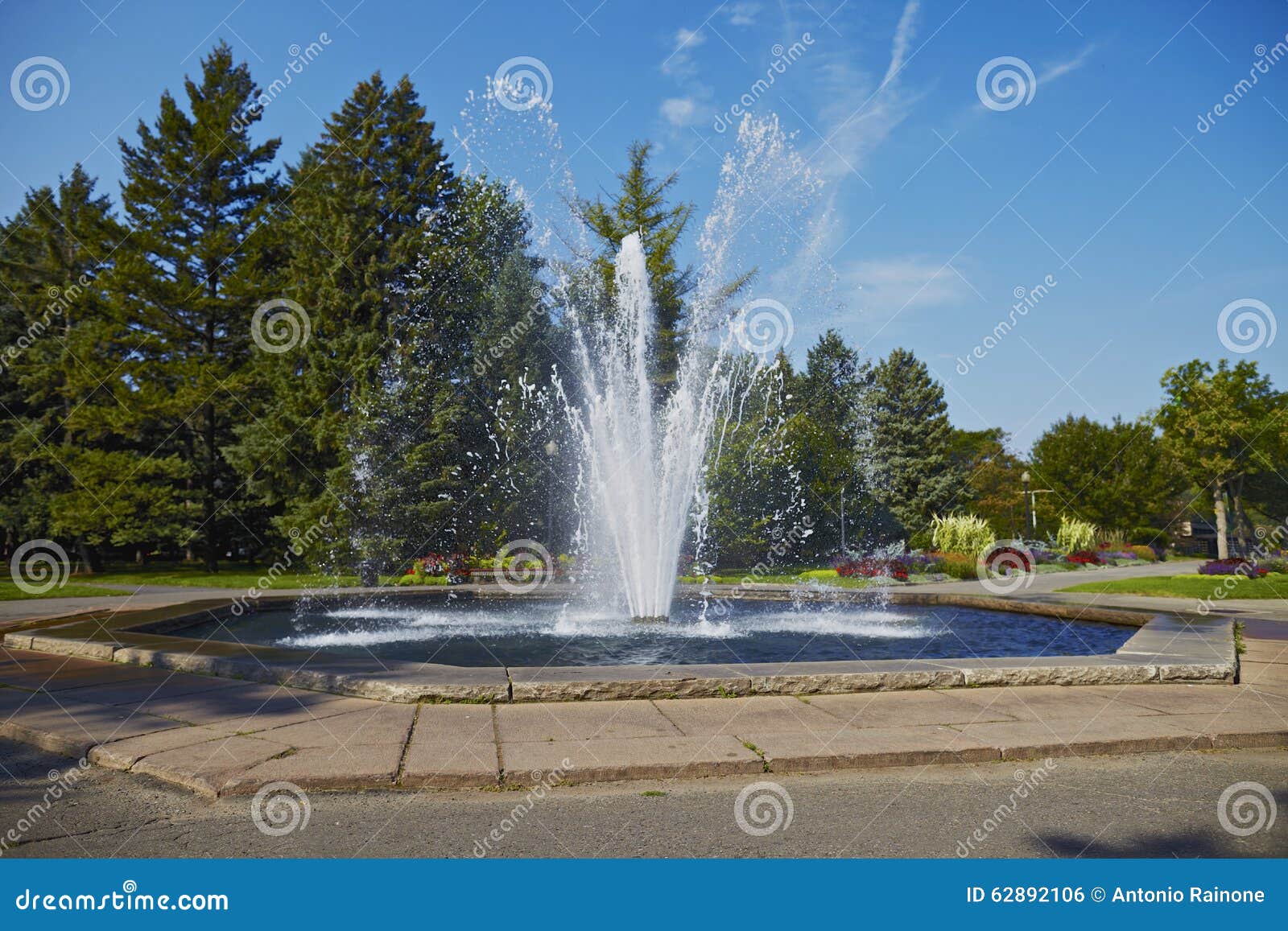 fountain spurt of water