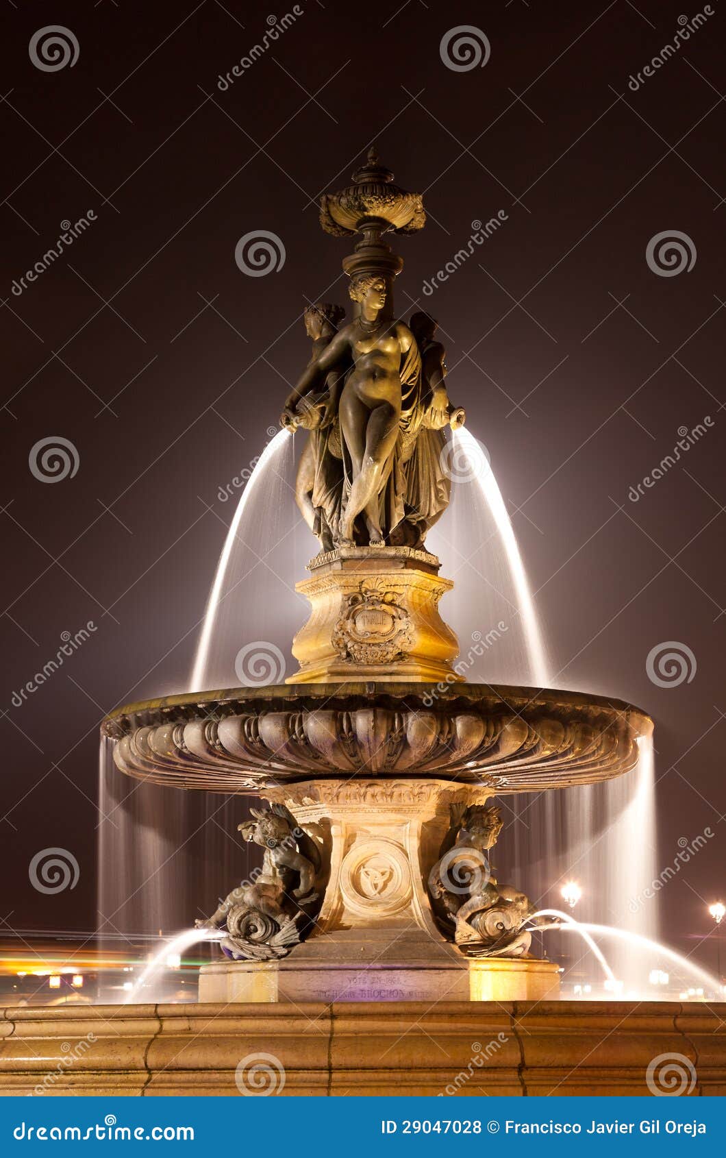 fountain of the three graces, bordeaux