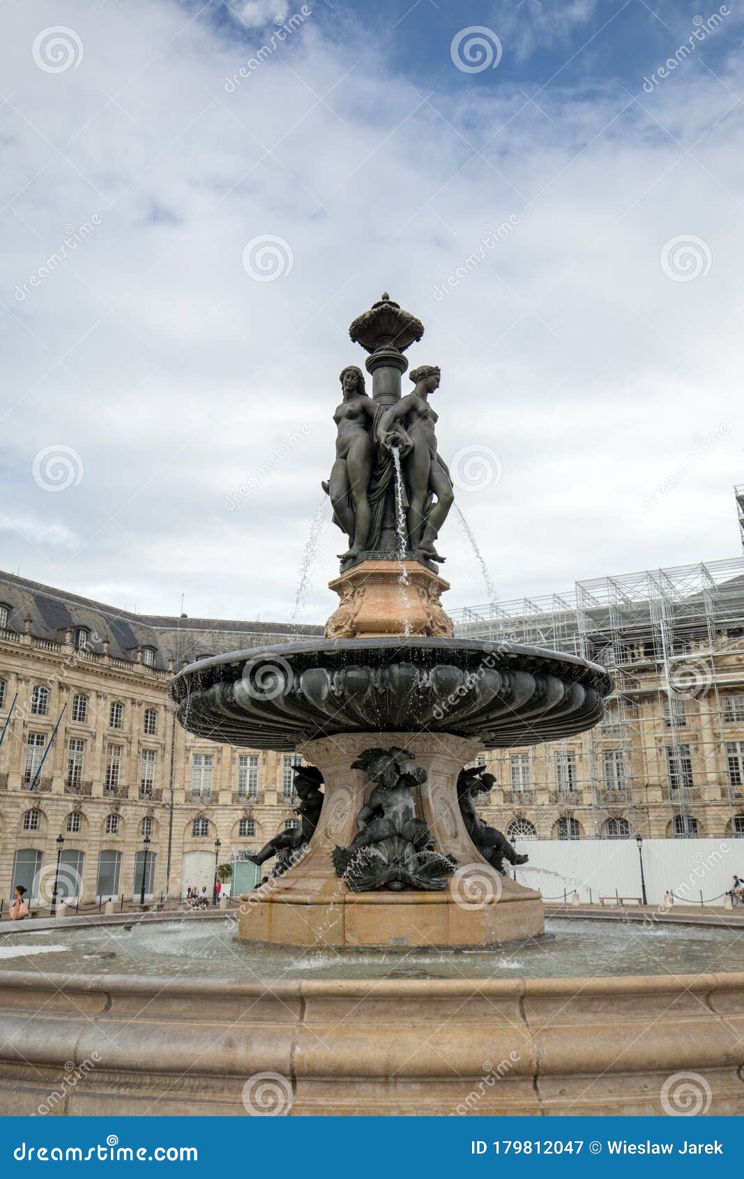 Fountain of the Three Graces, Place De La Bourse, Bordeaux, France ...
