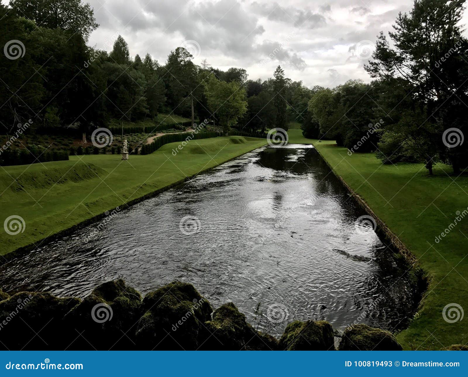 Fountains Abbey stock image. Image of abbey, walk, quietness 100819493
