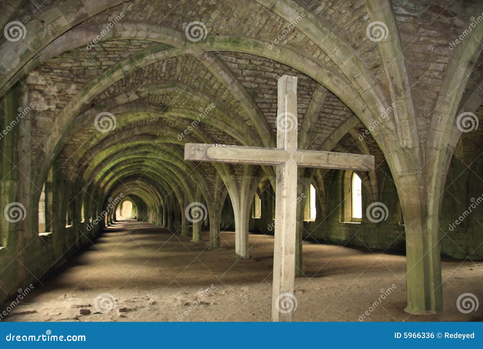 Fountains Abbey Cellarium stock photo. Image of building 5966336