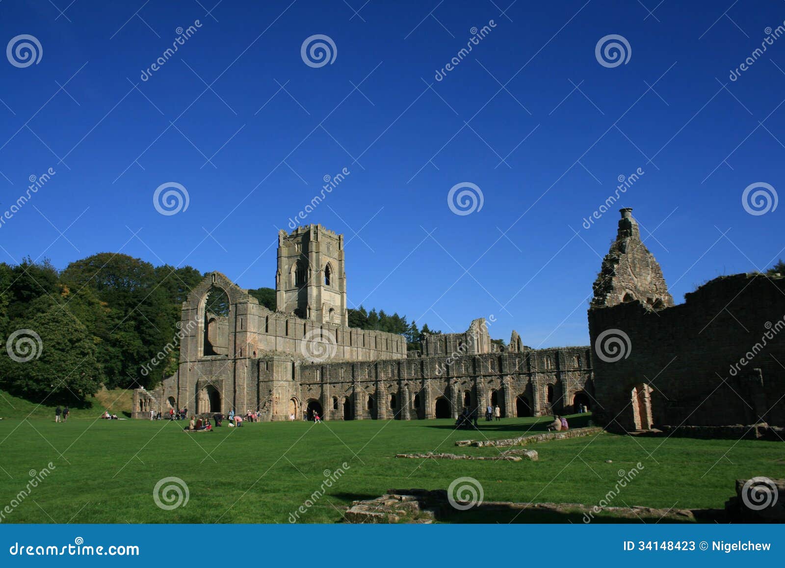 Fountains abbey stock image. Image of fountains, chacent 34148423