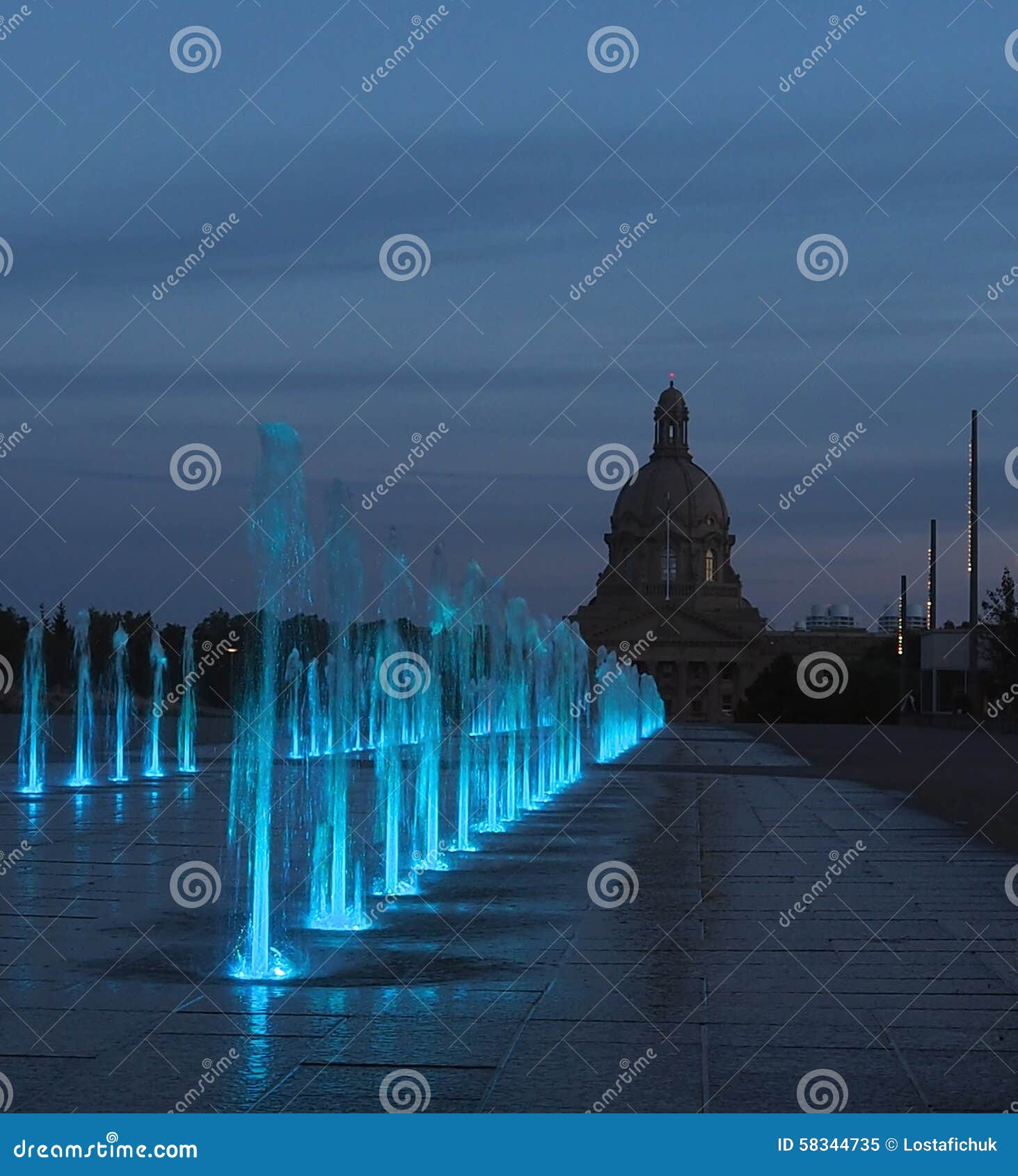 Fountains at Legislative Grounds Edmonton, Alberta Stock Image Image