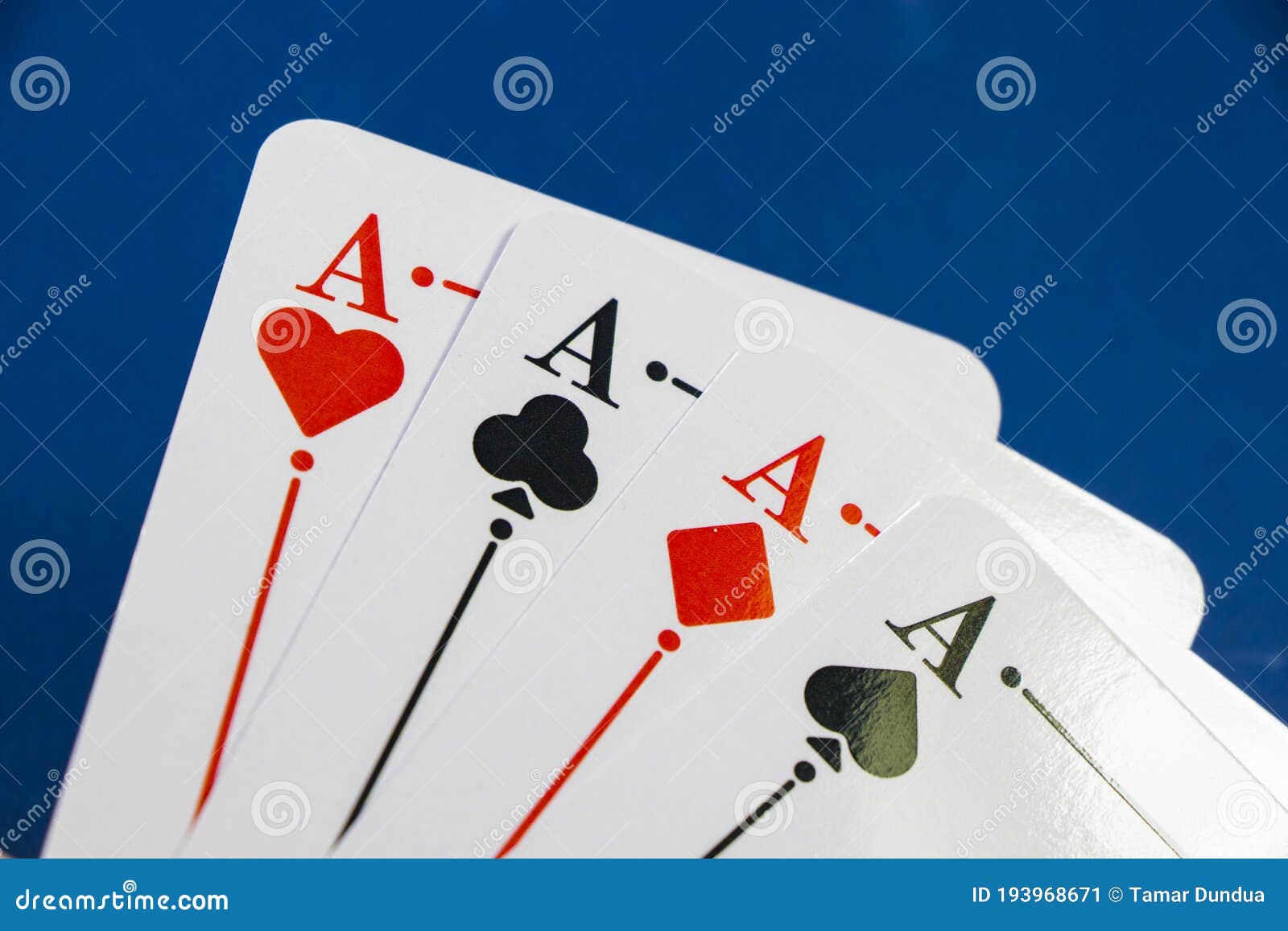 Four Aces And Chips, Card Game, Cards On The Table. Poker ...