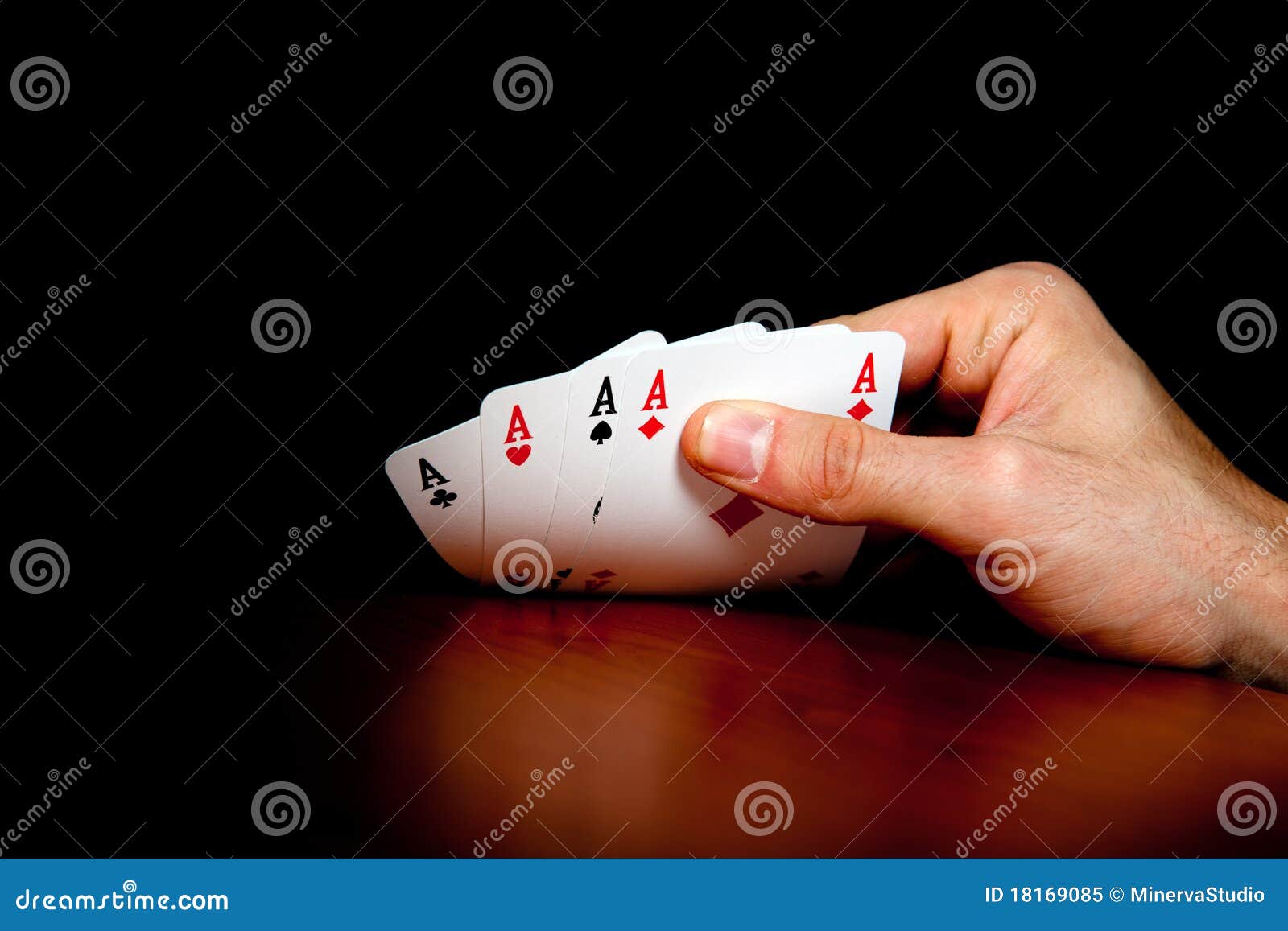 Four aces hand stock image. Image of lucky, poker, amusement - 18169085