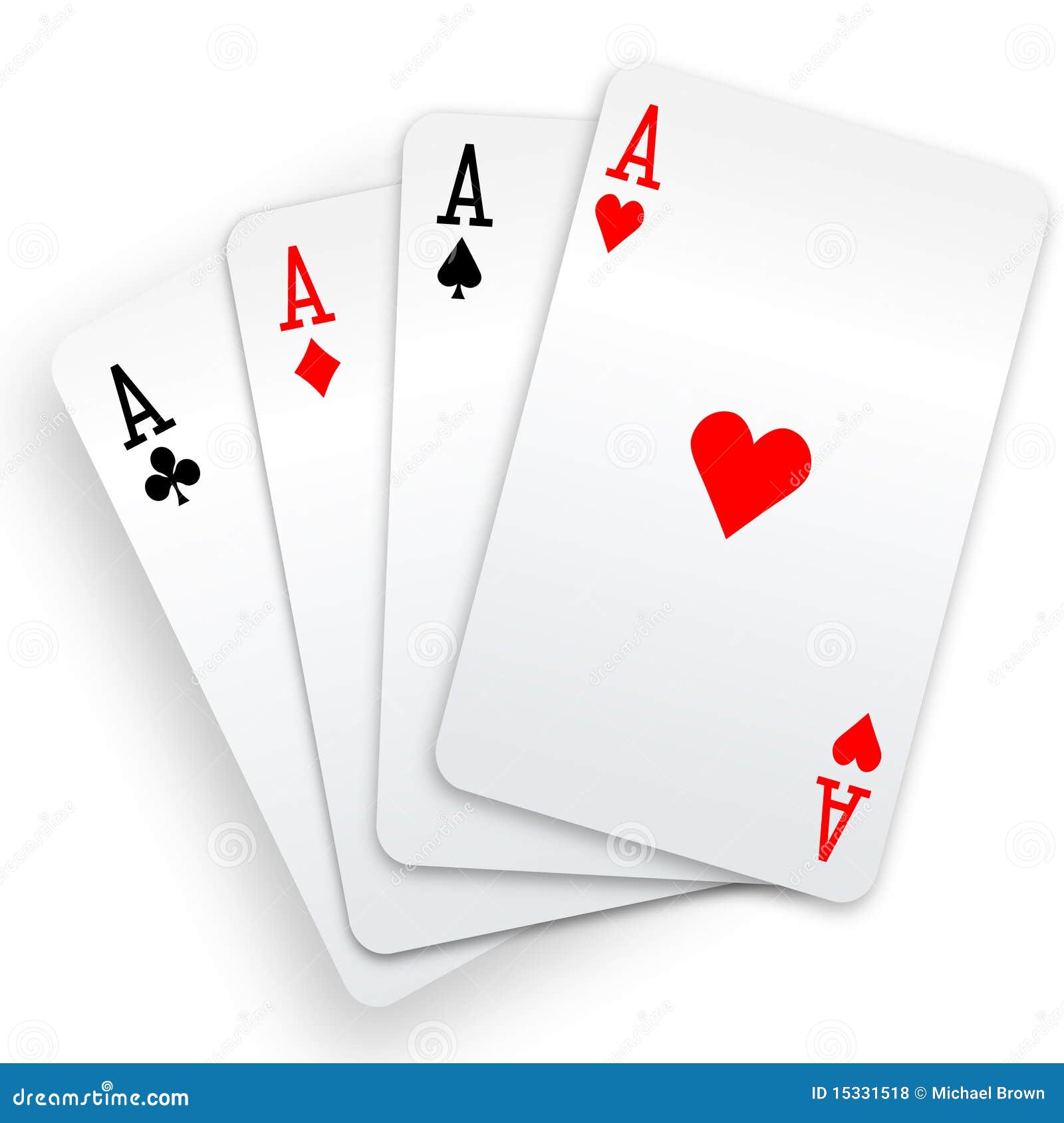 Hand of Aces Playing Cards Clip Art