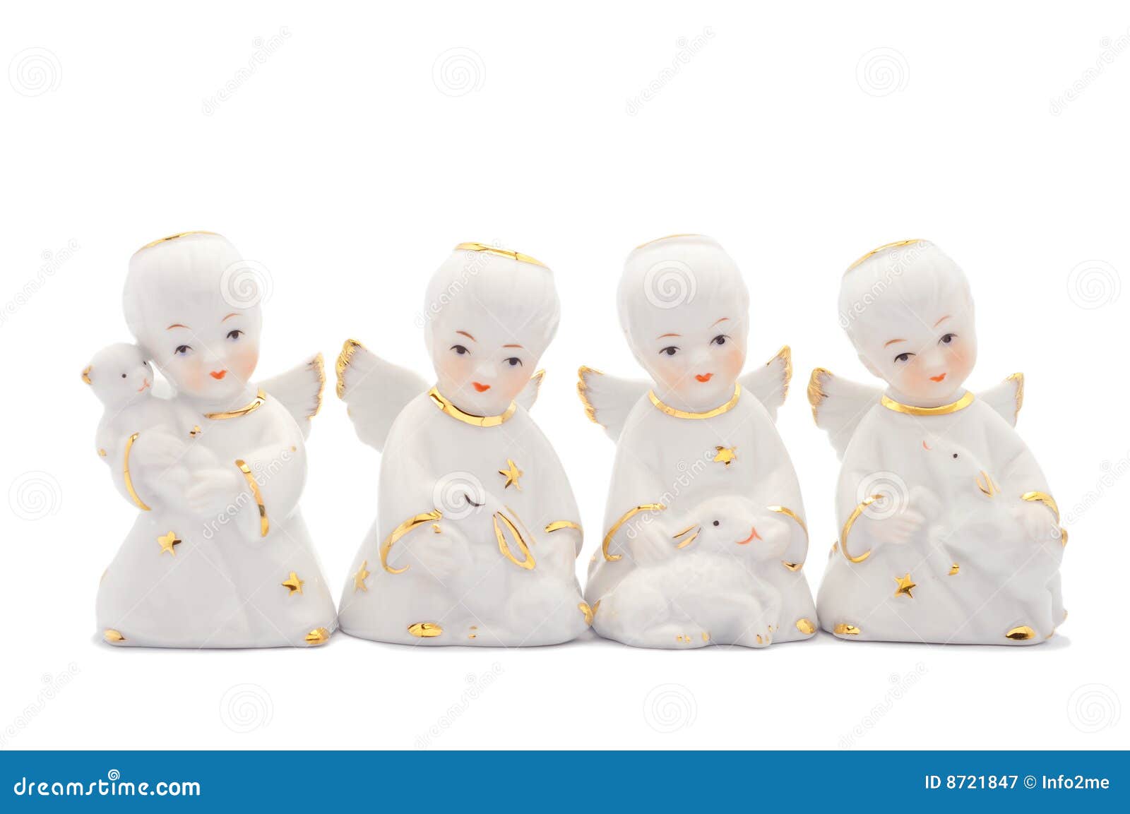 Four Angels with an Animals Stock Image Image of angel, four 8721847
