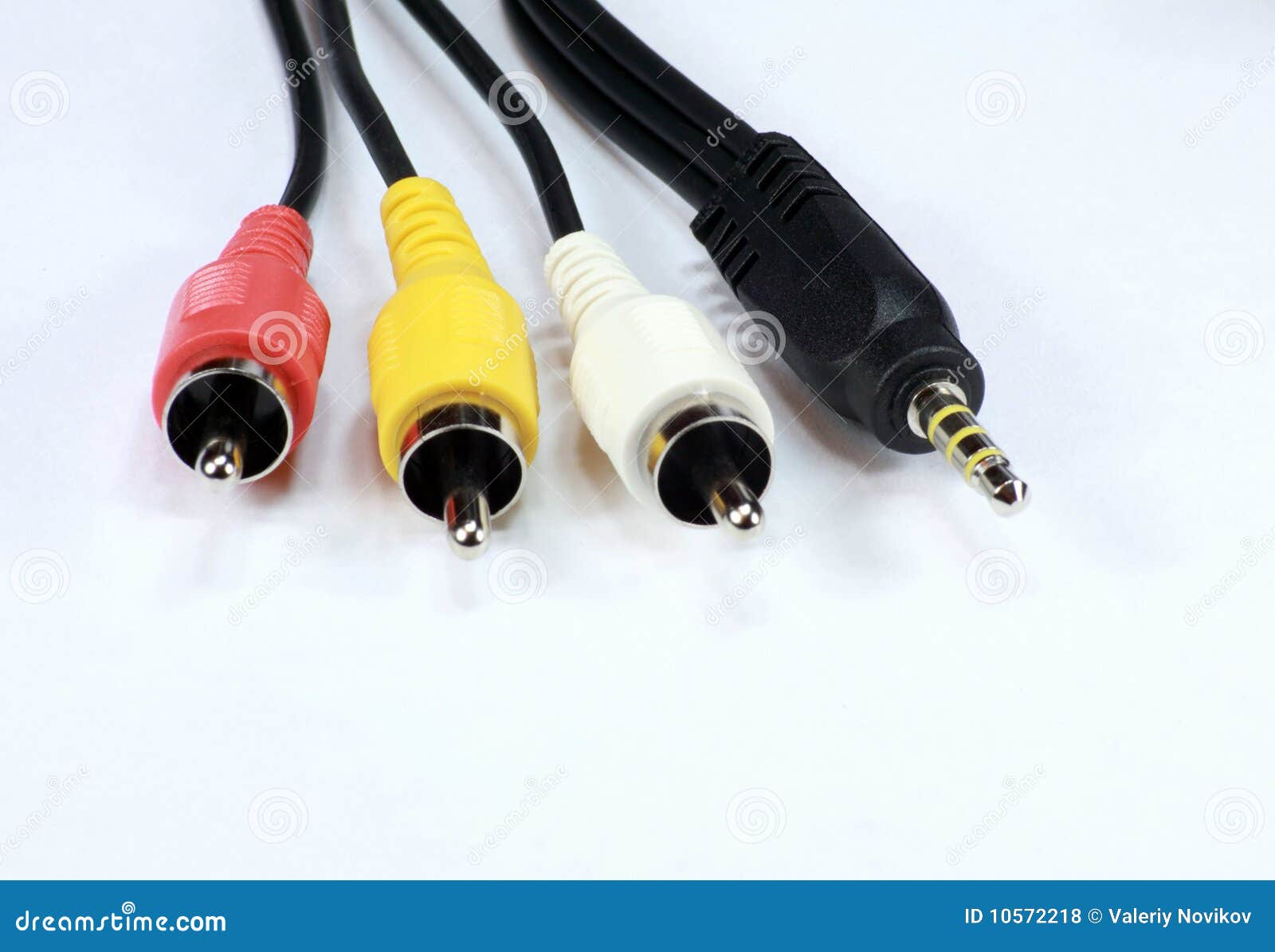 Four audio video cord stock photo. Image of texture, patchplug 10572218