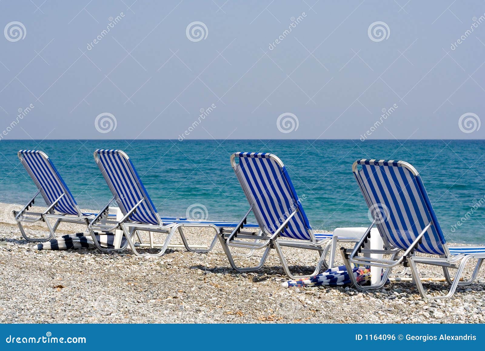 Four Beach Chairs Royalty Free Stock Image Image 1164096