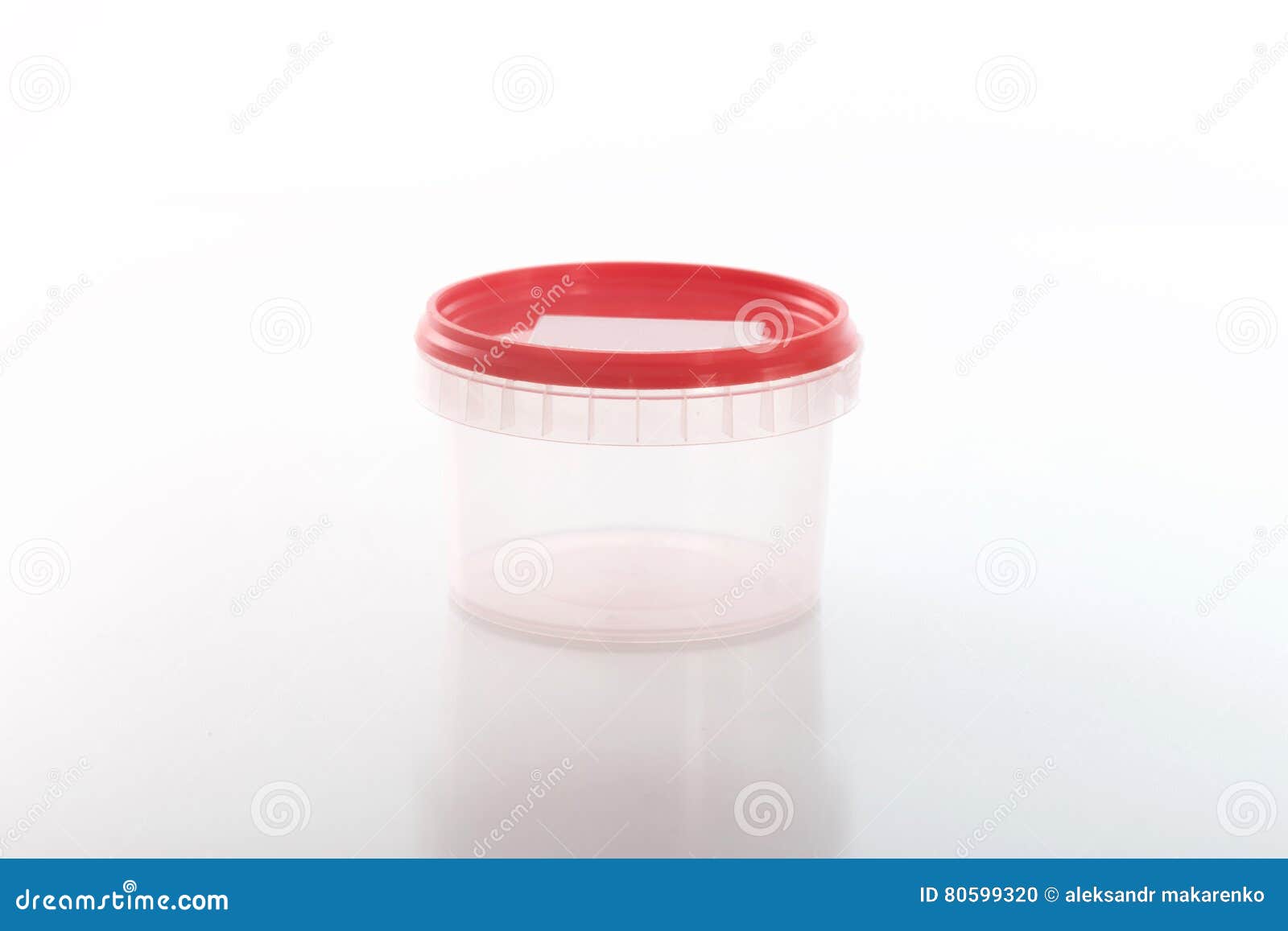 Four Blank Plastic Containers for Medicine on White Background Stock