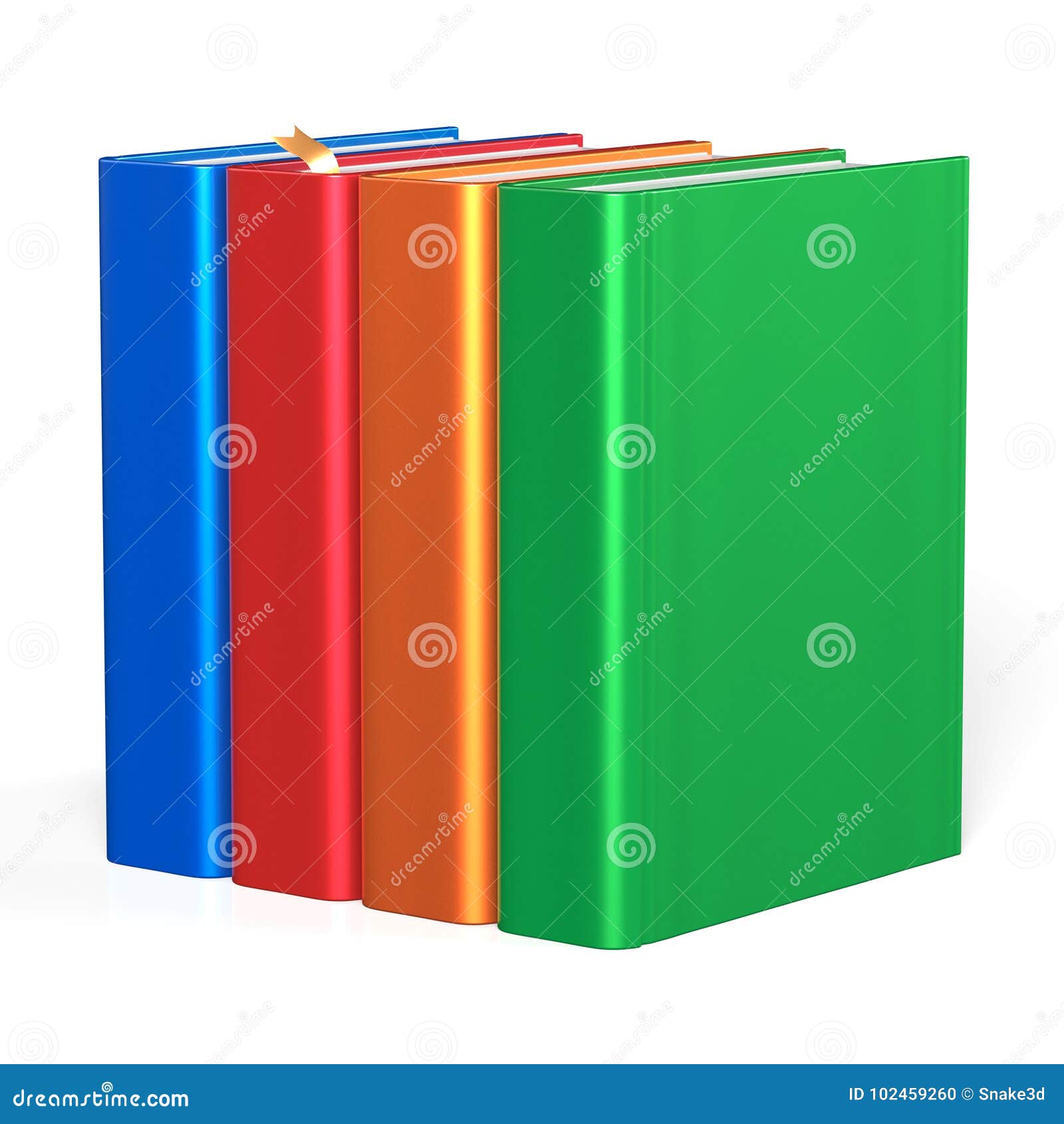 Four Books Educational Textbooks Bookshelf Bookcase Stock Illustration ...