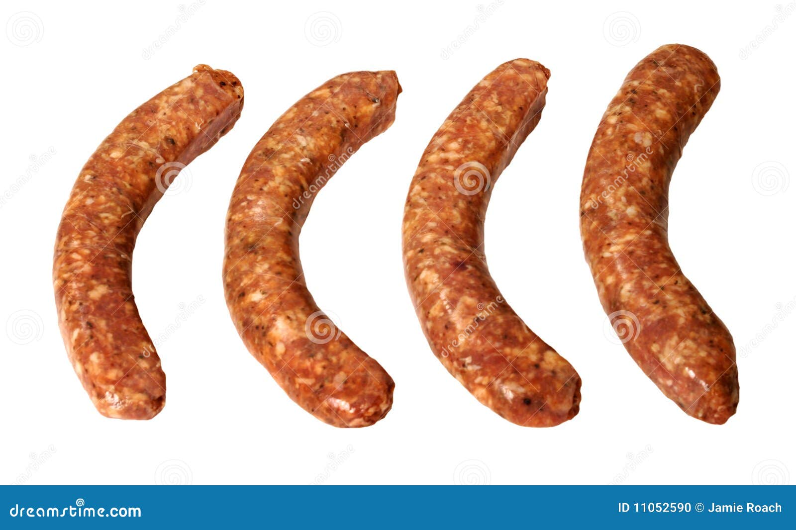 Four breakfast sausages stock photo. Image of cooking 11052590