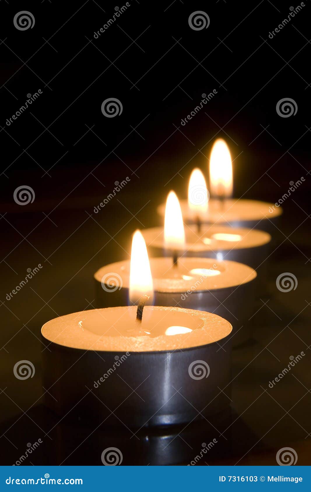 Four candles stock image. Image of light, dark, christmas 7316103