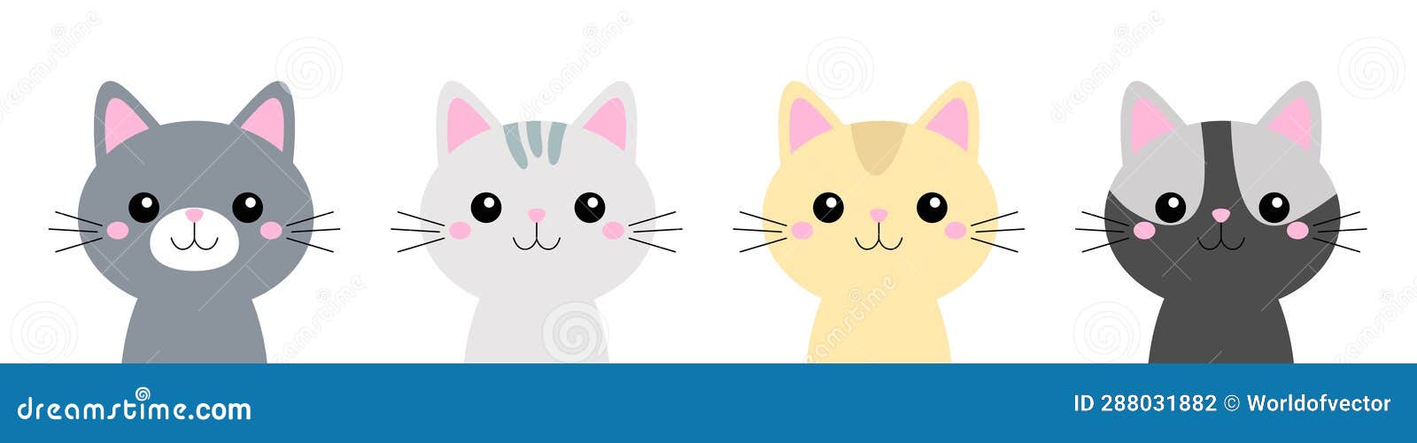 Cats clipart Cute cat clip art Kawaii kittens Kitty icons Pe