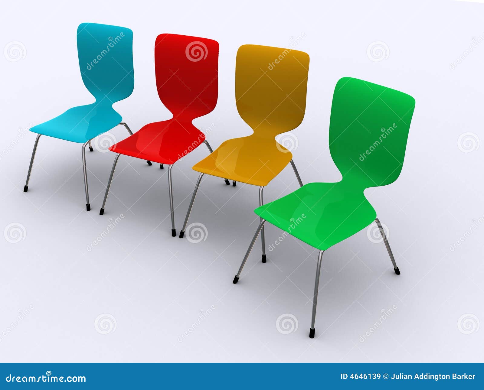 Four Chairs in a Row stock illustration. Illustration of chairs 4646139